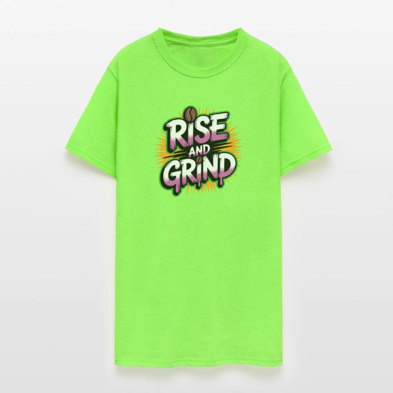 Rise and Grind Coffee Motivational Tee