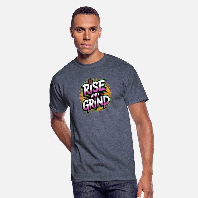 Rise and Grind Coffee Motivational Tee