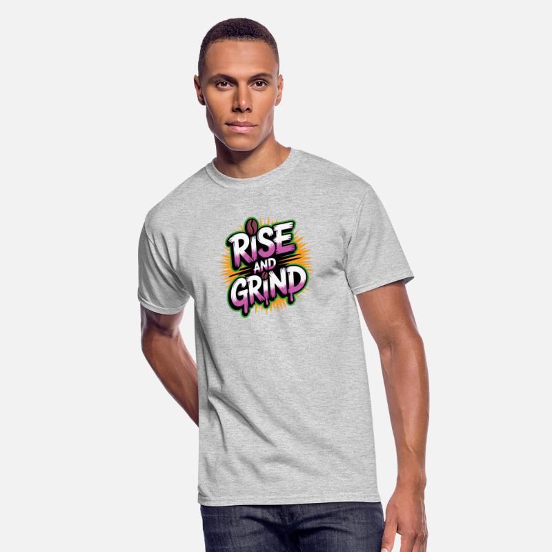 Rise and Grind Coffee Motivational Tee
