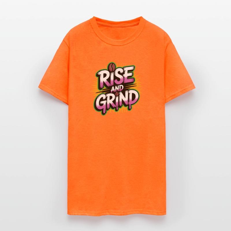 Rise and Grind Coffee Motivational Tee