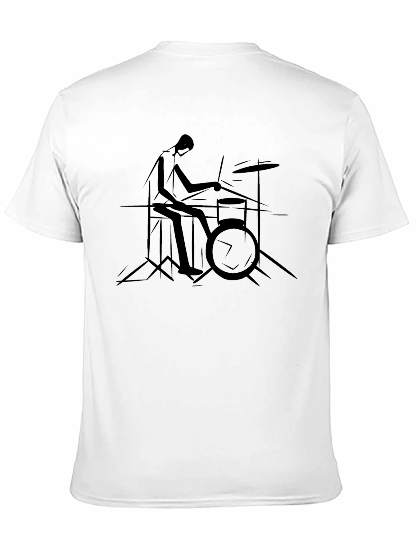 Drummer Graphic Tee - Stylish Black T-Shirt