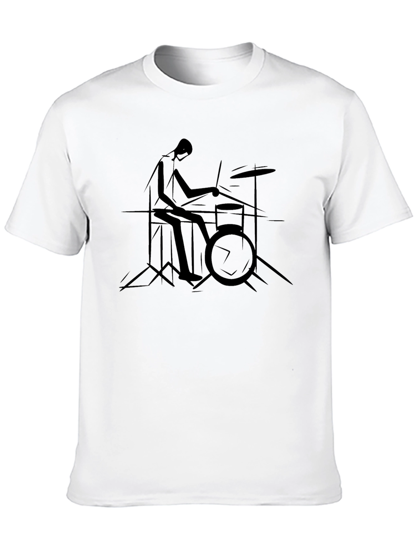 Drummer Graphic Tee - Stylish Black T-Shirt