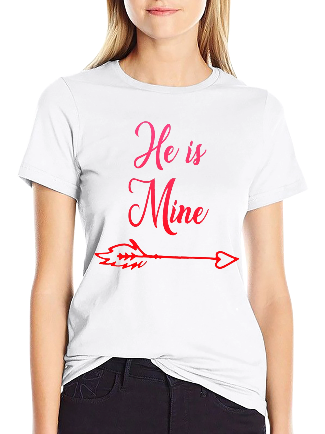 He is Mine Graphic Tee - Couples Matching Shirt