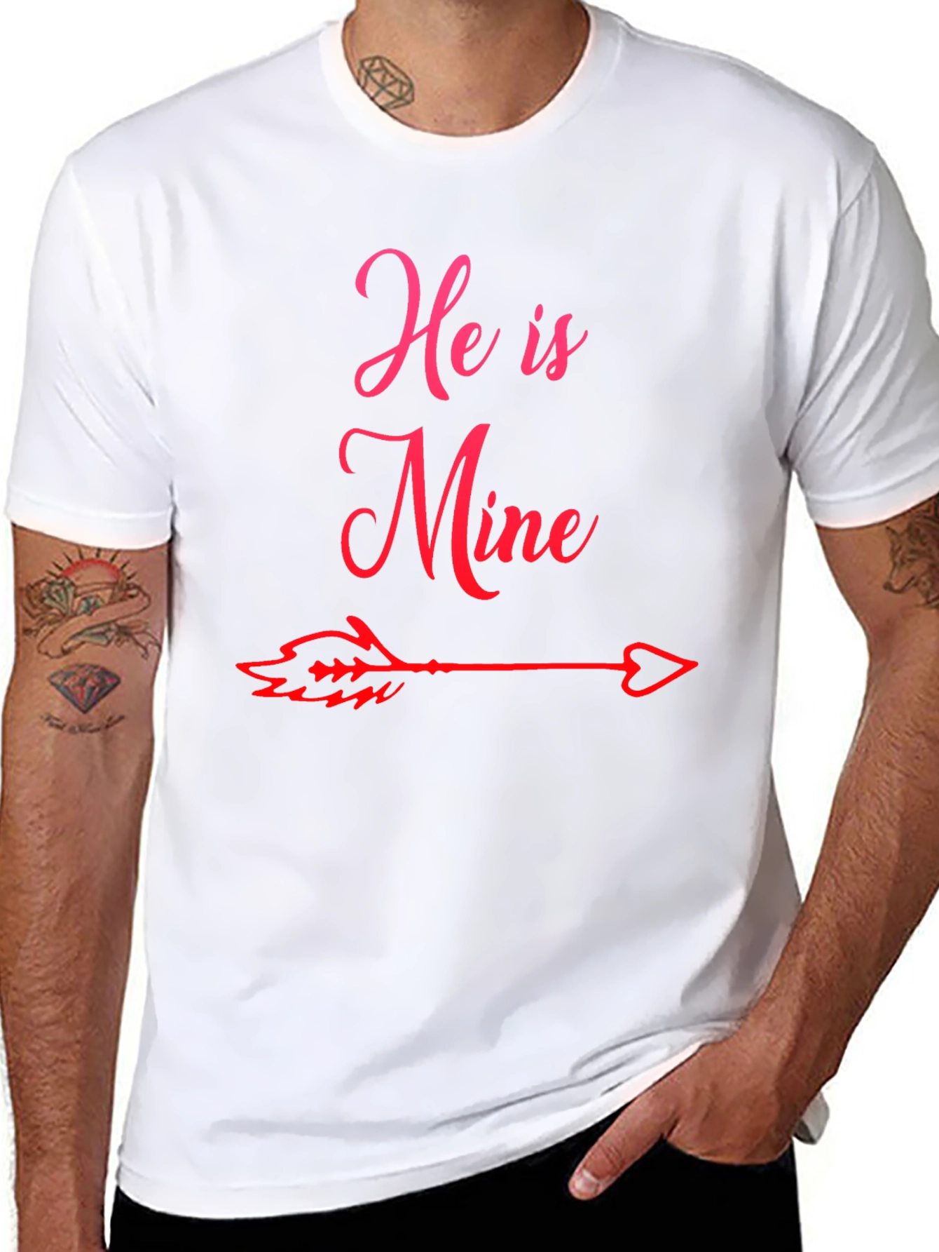 He is Mine Graphic Tee - Couples Matching Shirt