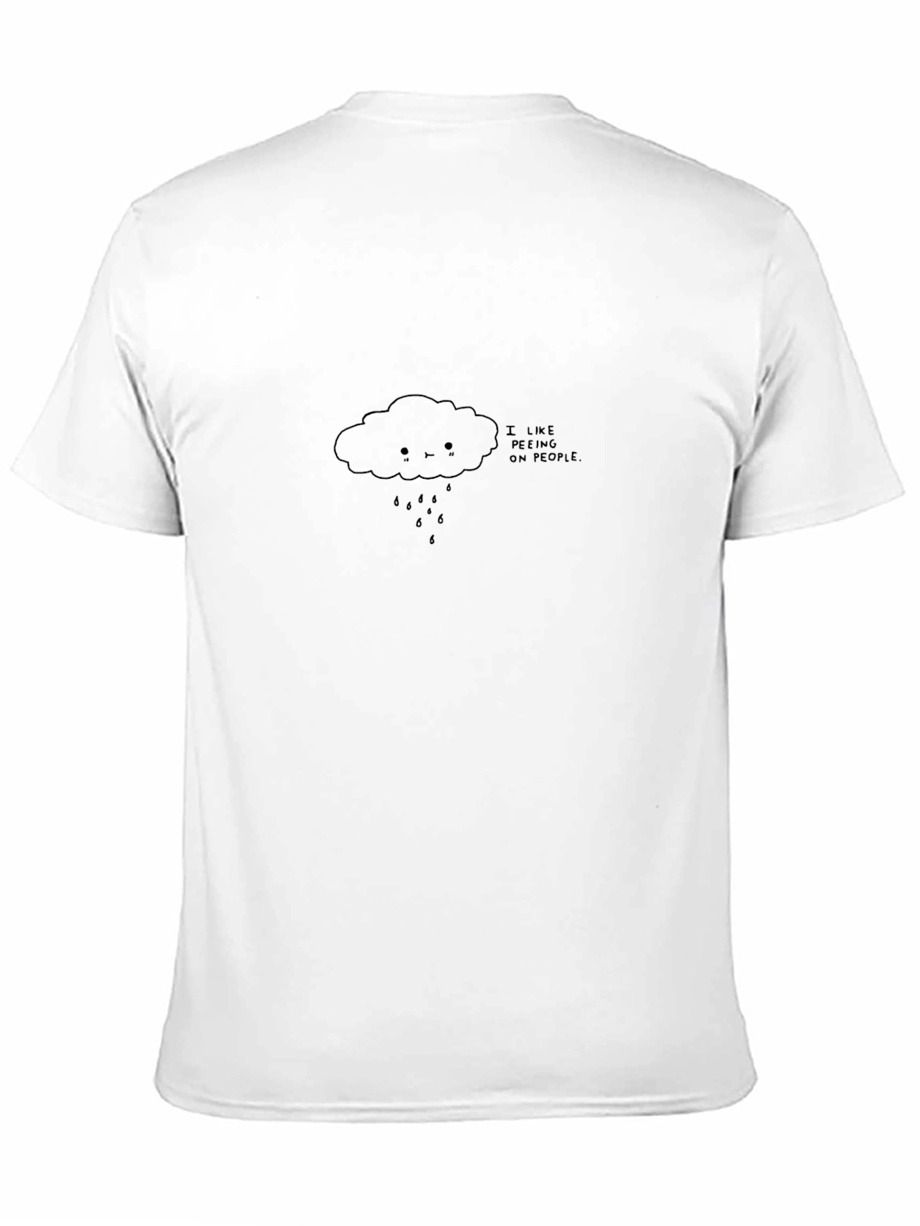 Funny Cloud Graphic Black T-Shirt