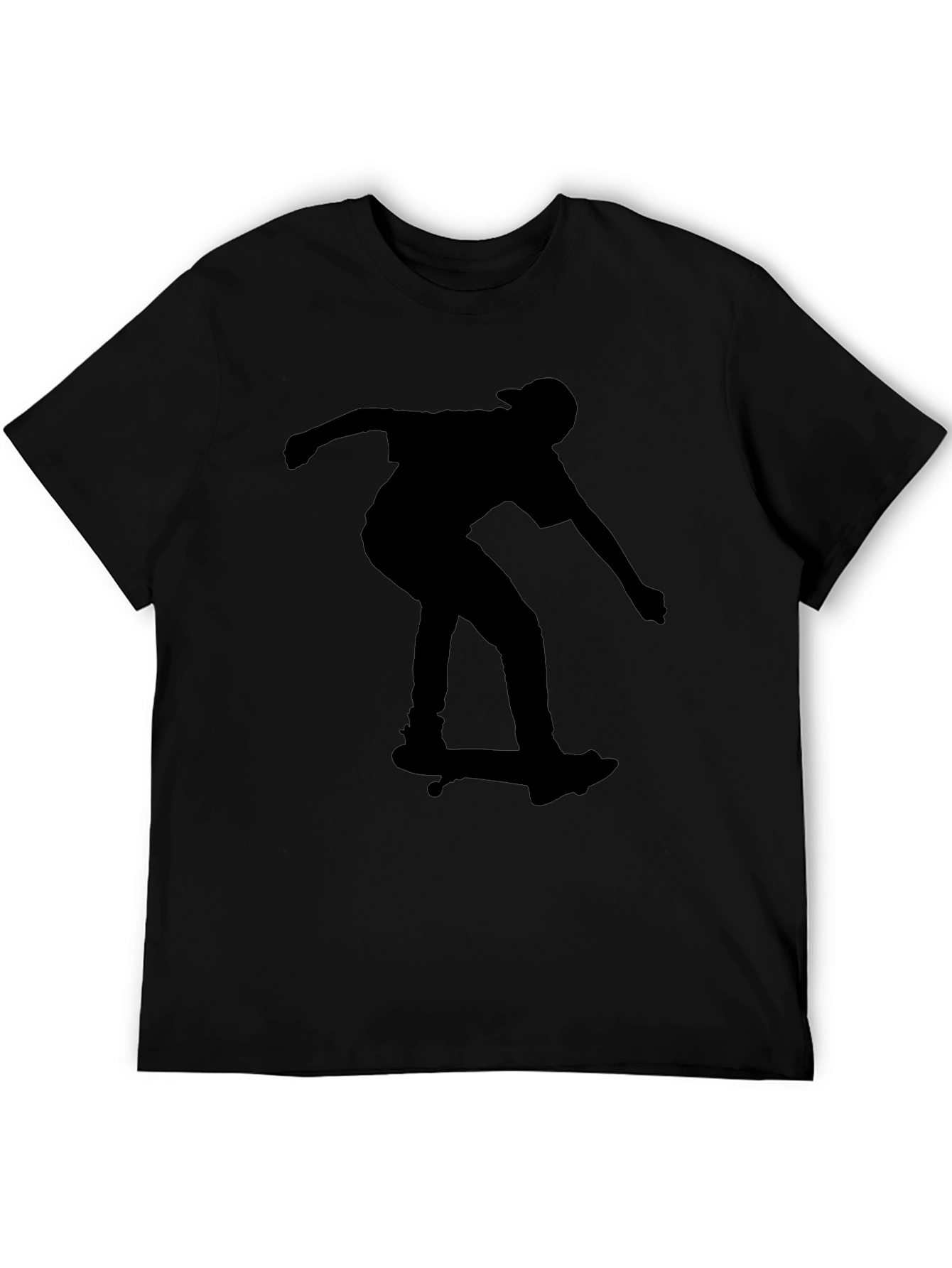 Skateboarding Silhouette Tee - Black Graphic T-Shirt
