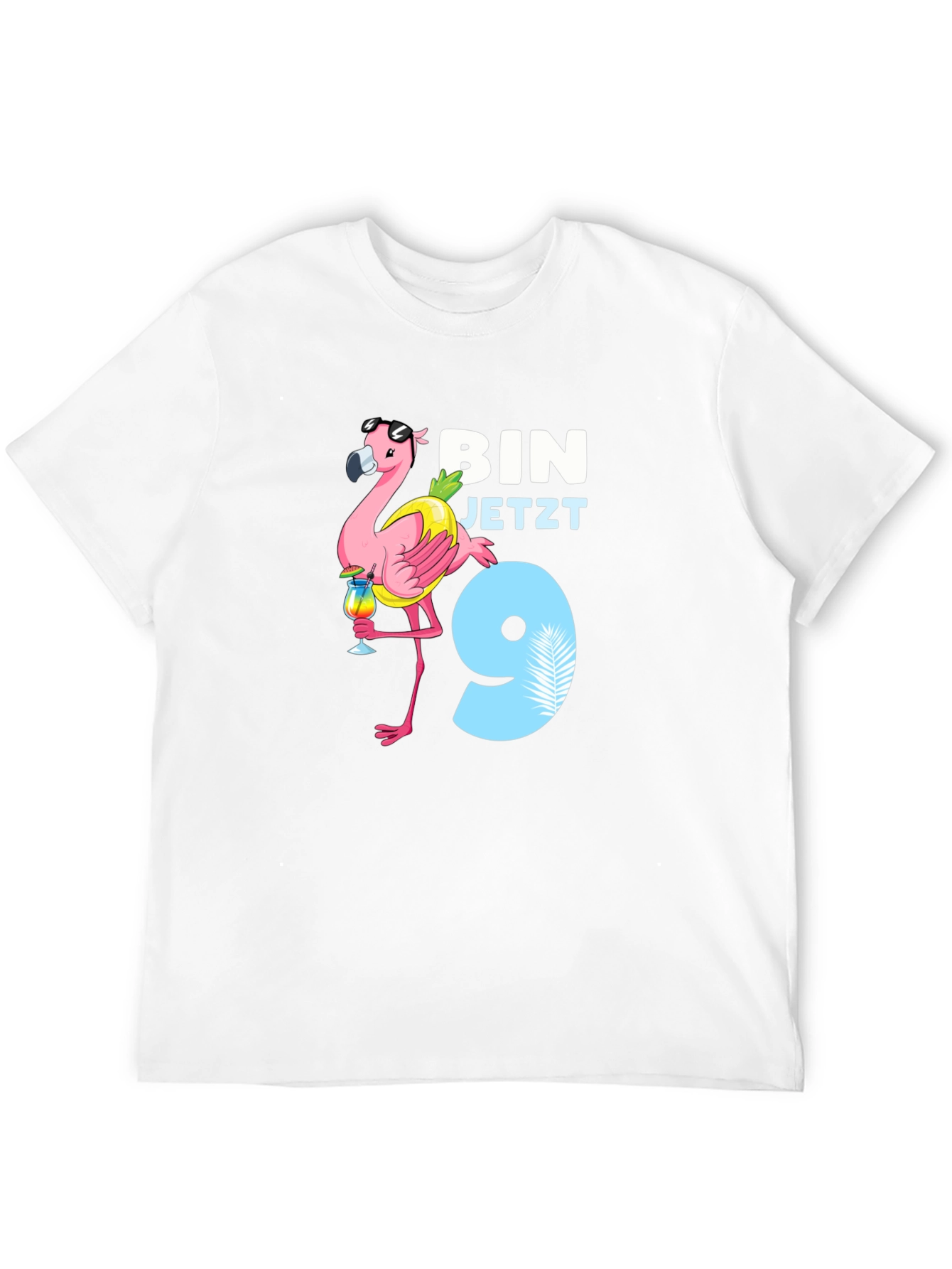 Flamingo Birthday Boy T-Shirt - Im 9!