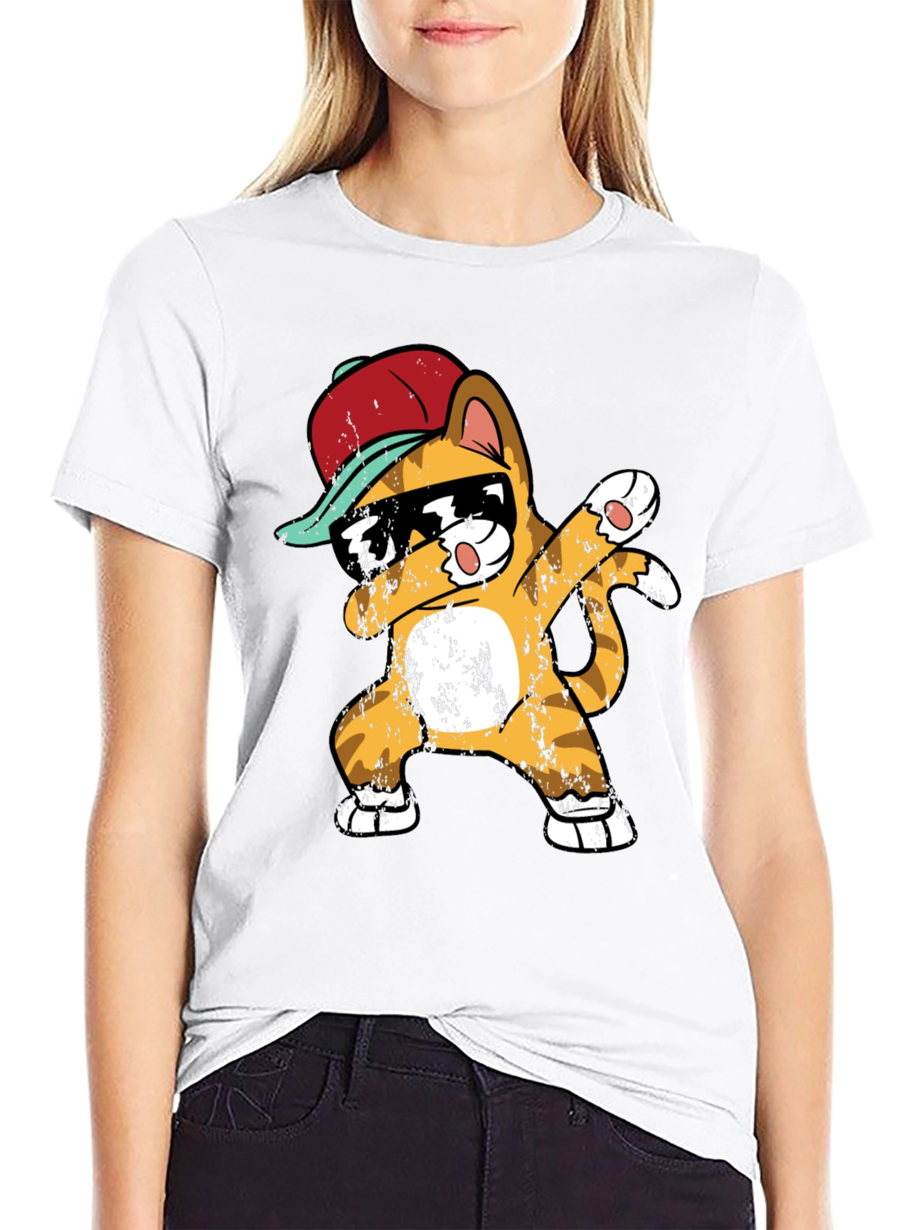 Cool Cat Dab T-Shirt - Mens Black Tee