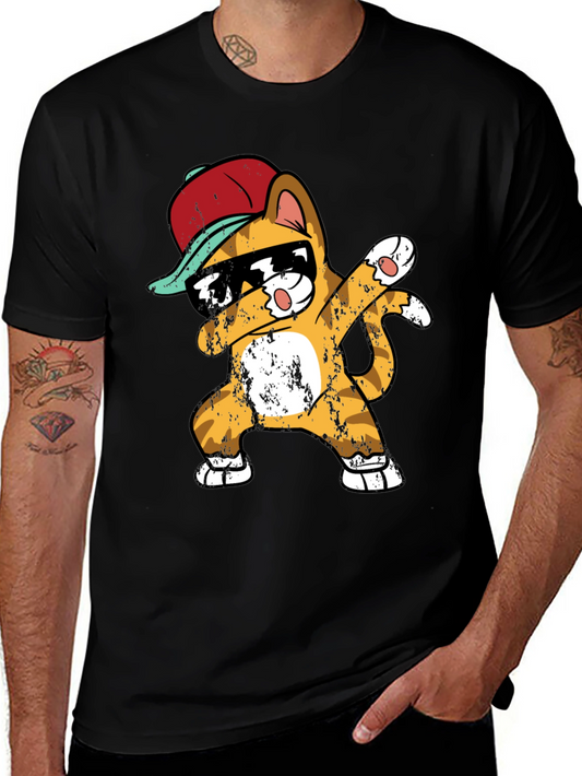 Cool Cat Dab T-Shirt - Mens Black Tee