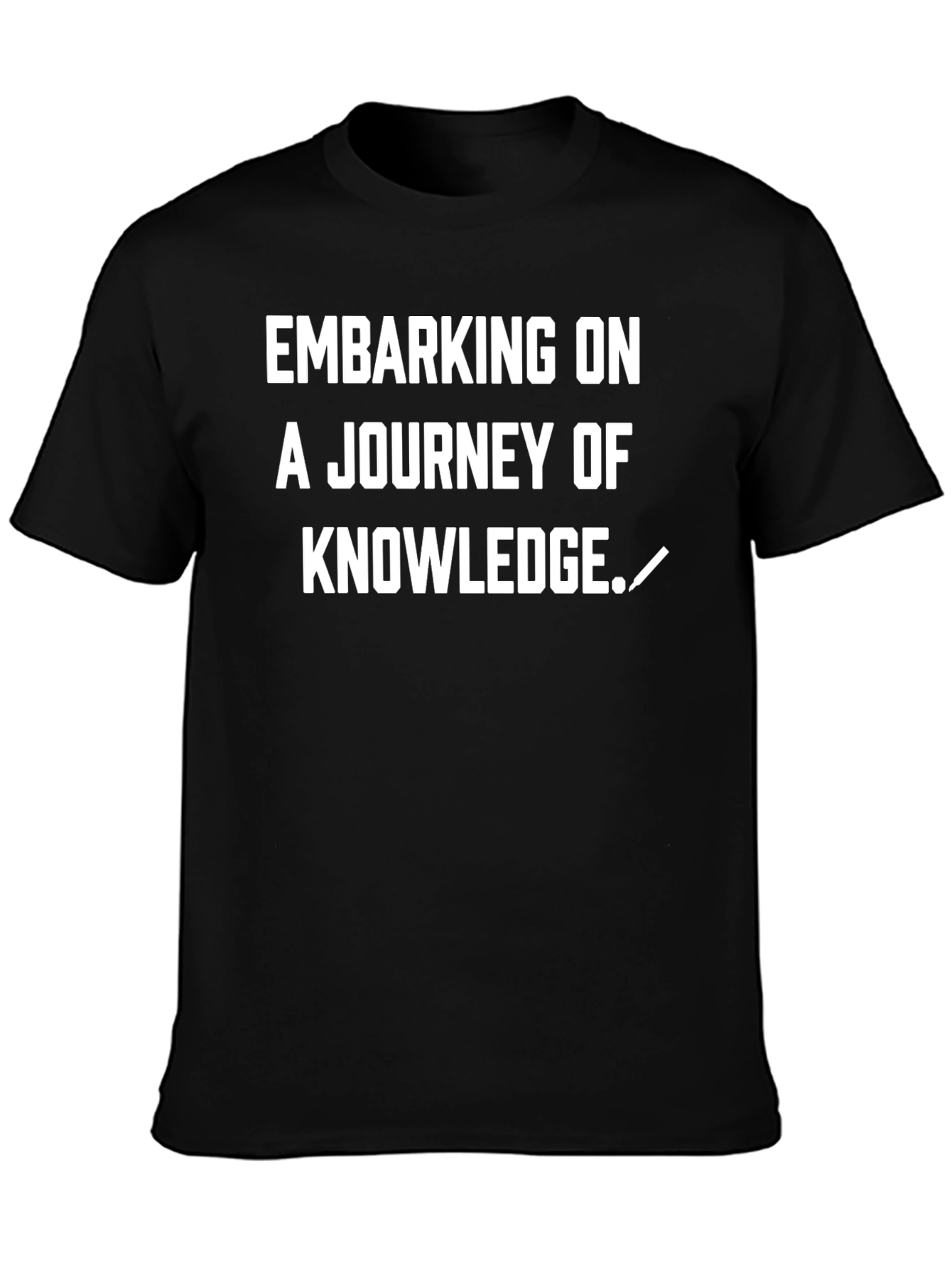 Journey of Knowledge Black Graphic T-Shirt