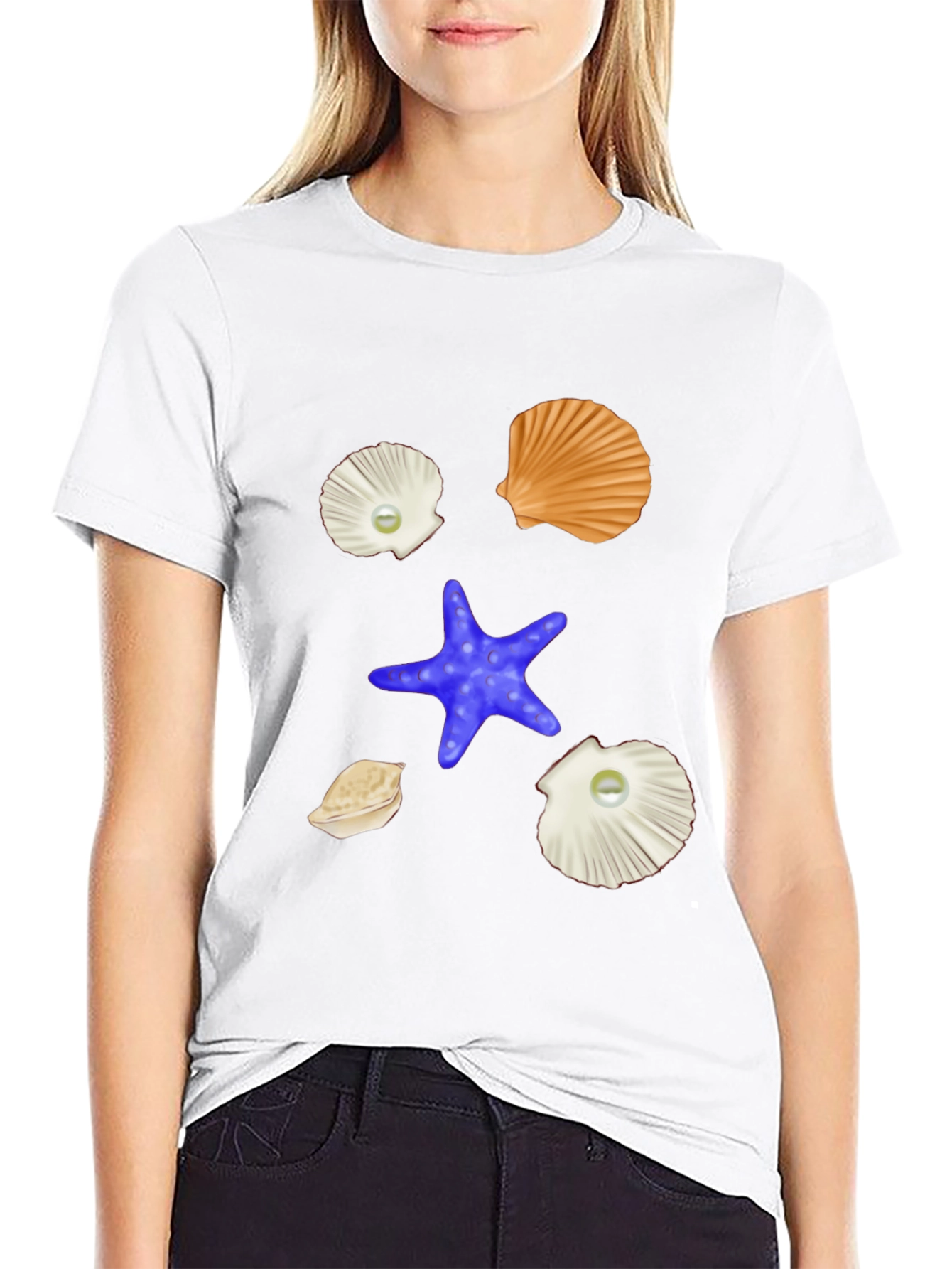 Seashell Starfish Graphic Tee
