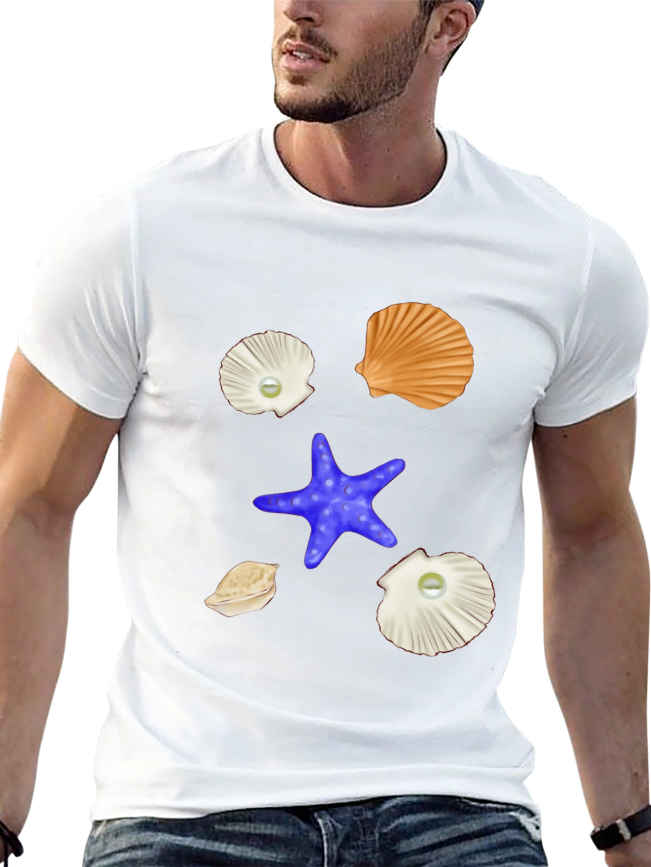 Seashell Starfish Graphic Tee