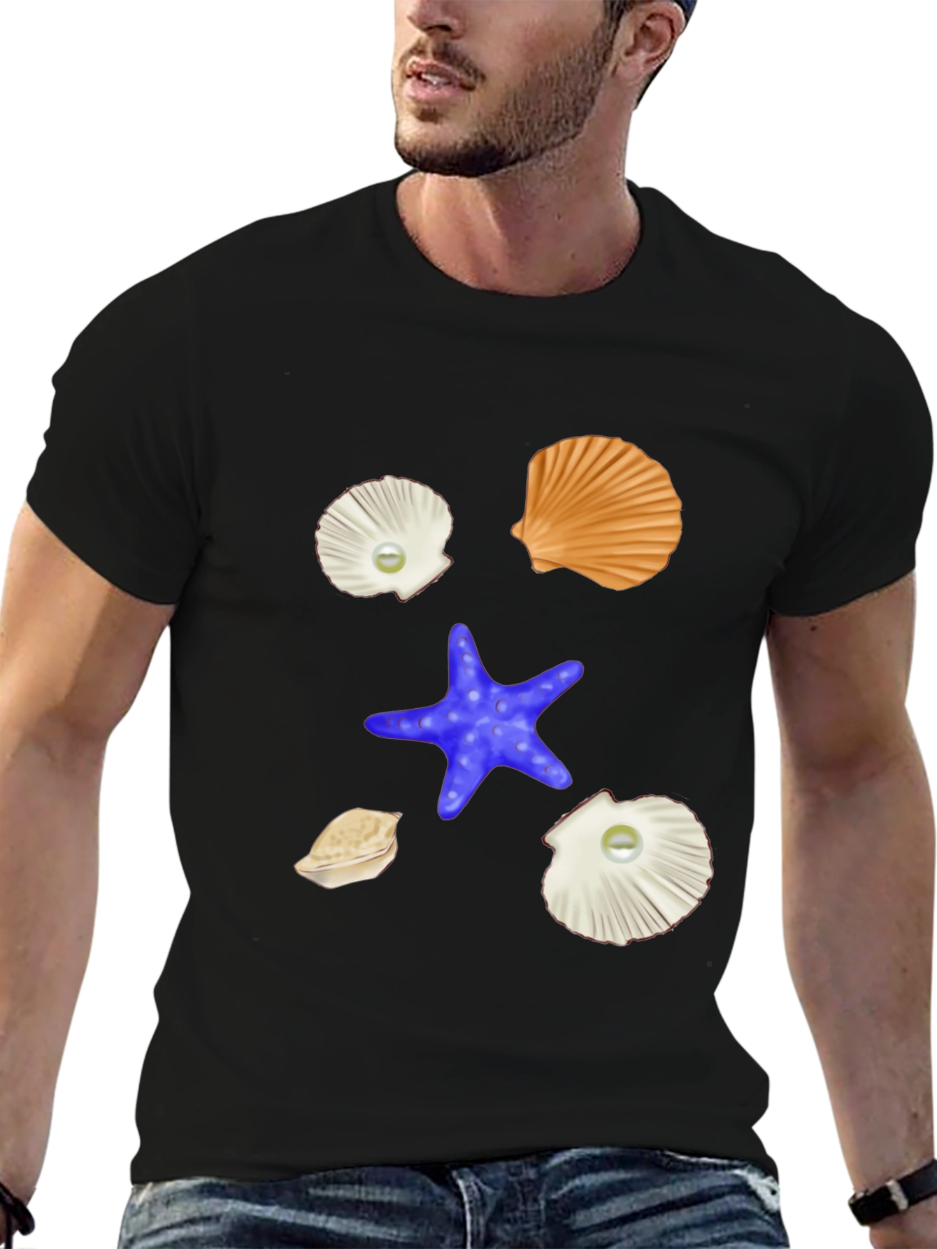 Seashell Starfish Graphic Tee