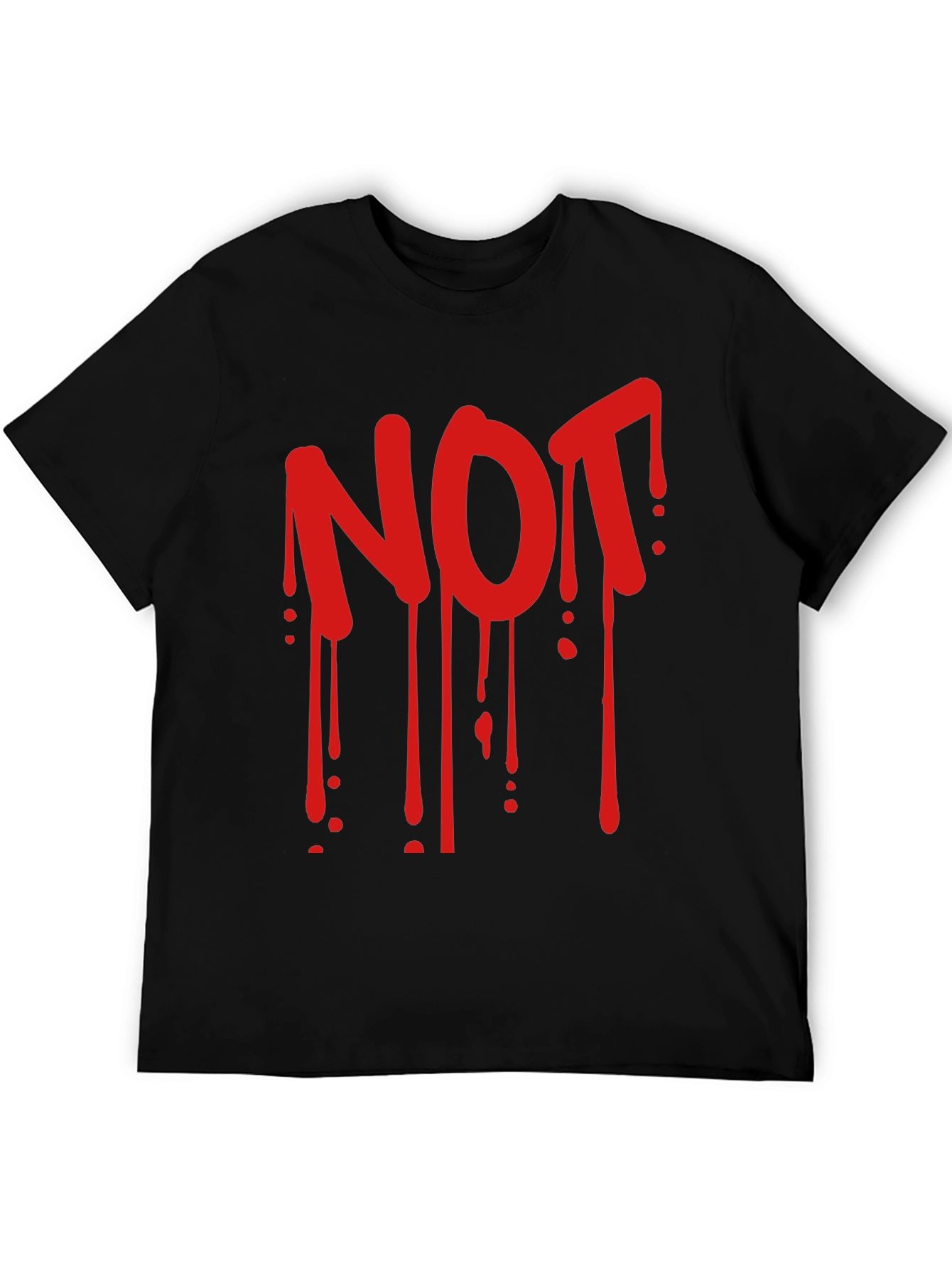 Mens Black Graphic Tee - NOT Drip Design