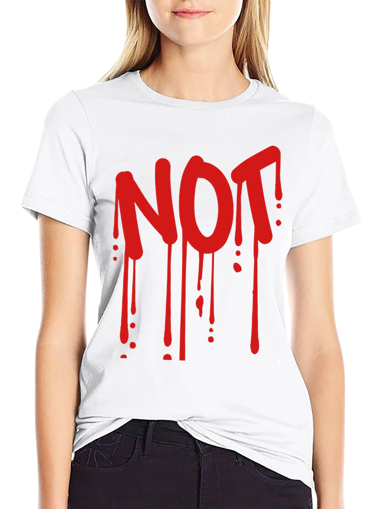 Mens Black Graphic Tee - NOT Drip Design