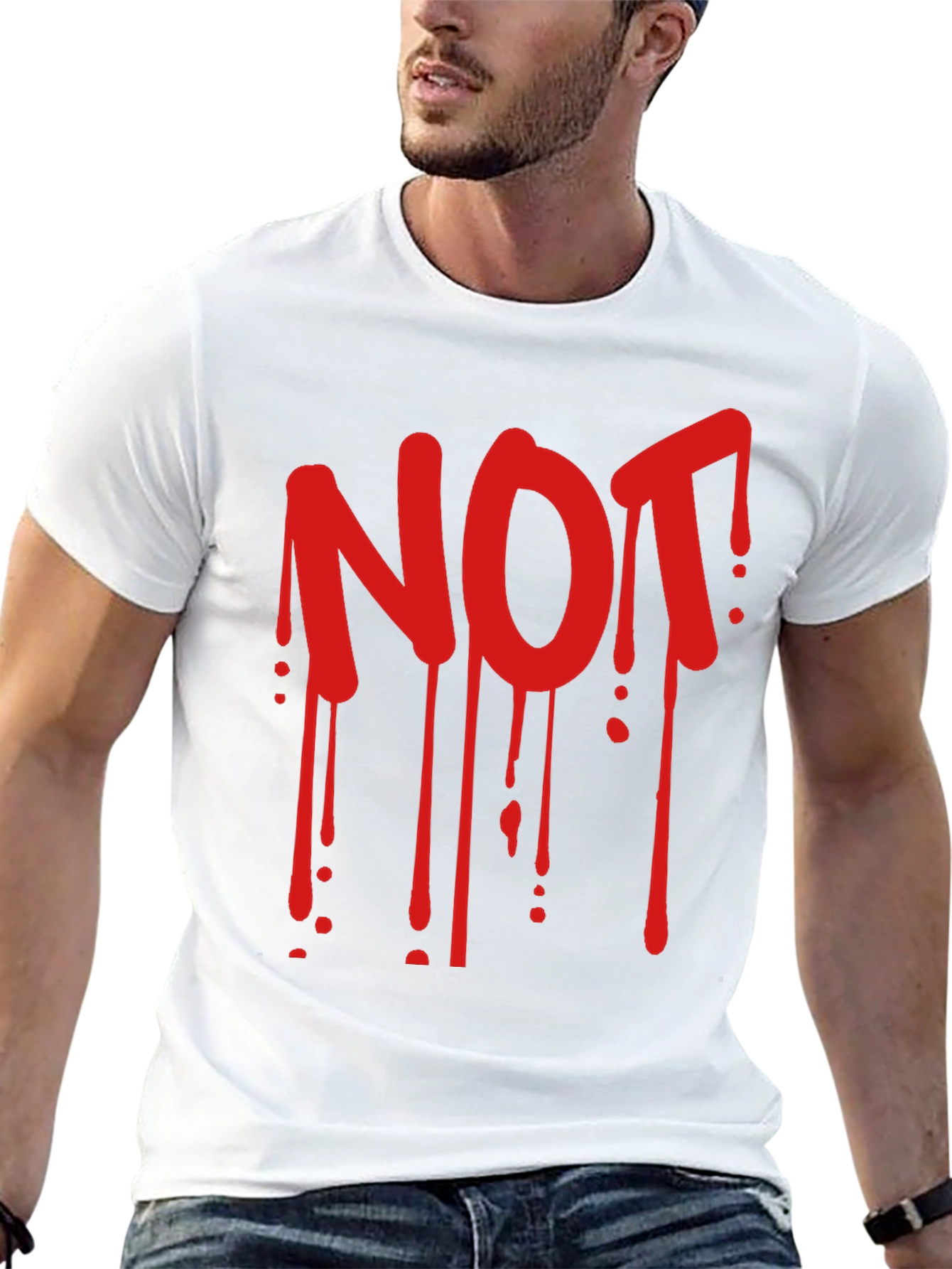 Mens Black Graphic Tee - NOT Drip Design