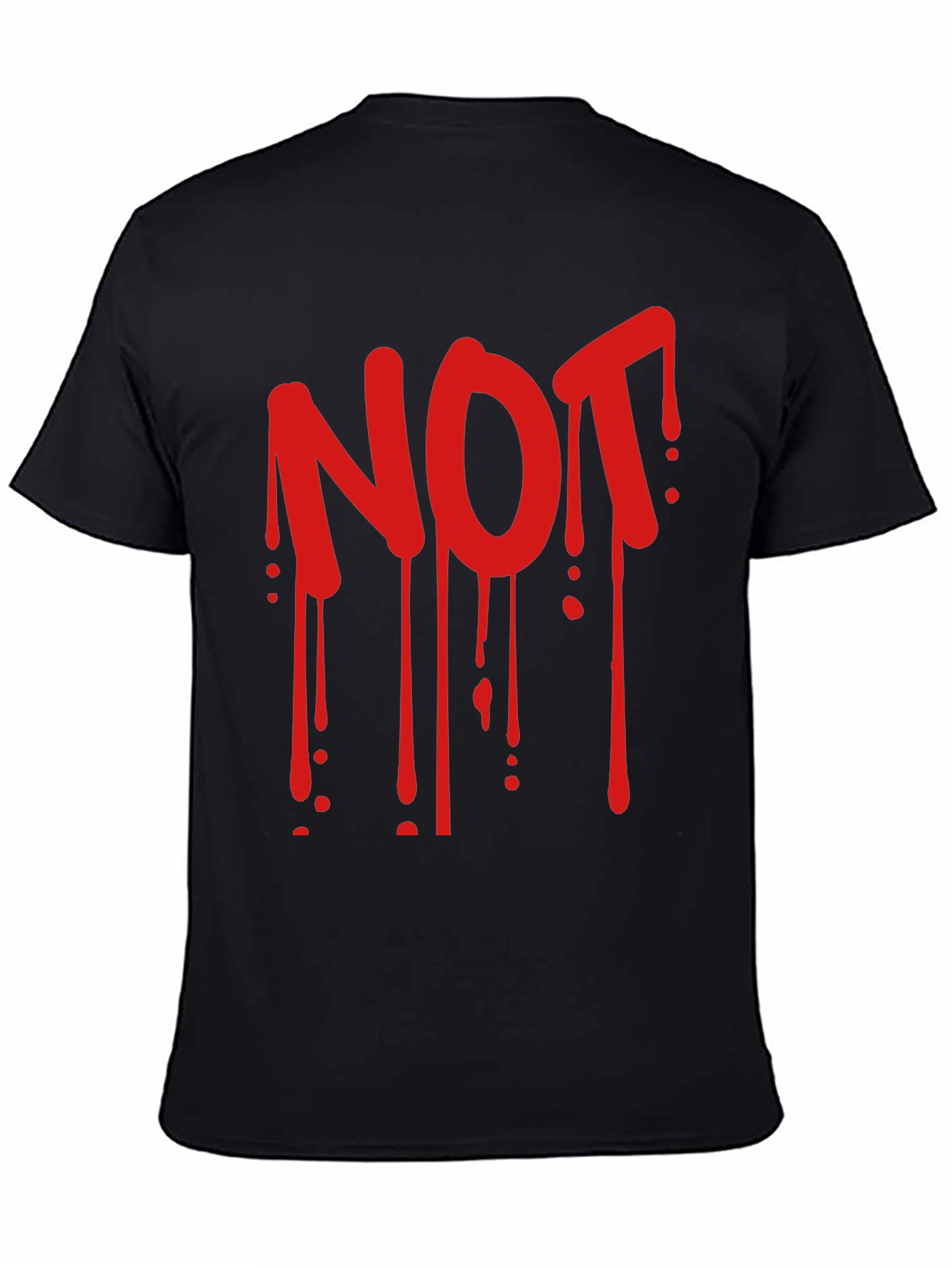 Mens Black Graphic Tee - NOT Drip Design