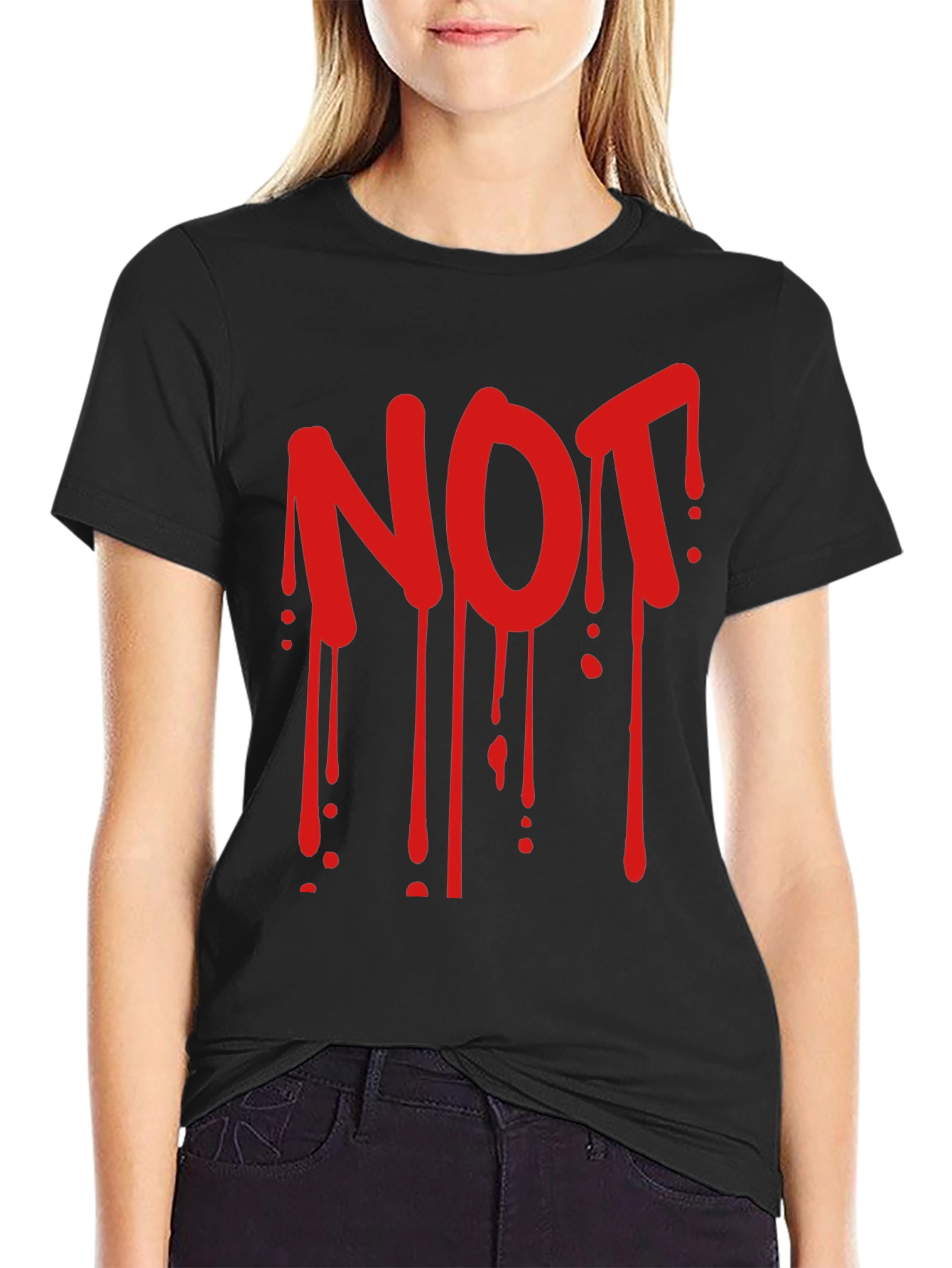 Mens Black Graphic Tee - NOT Drip Design