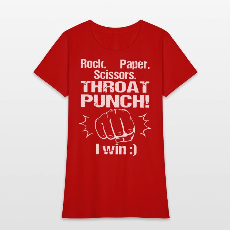 rock paper scissors throat punch I win rock