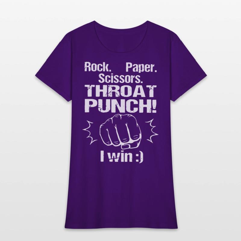rock paper scissors throat punch I win rock
