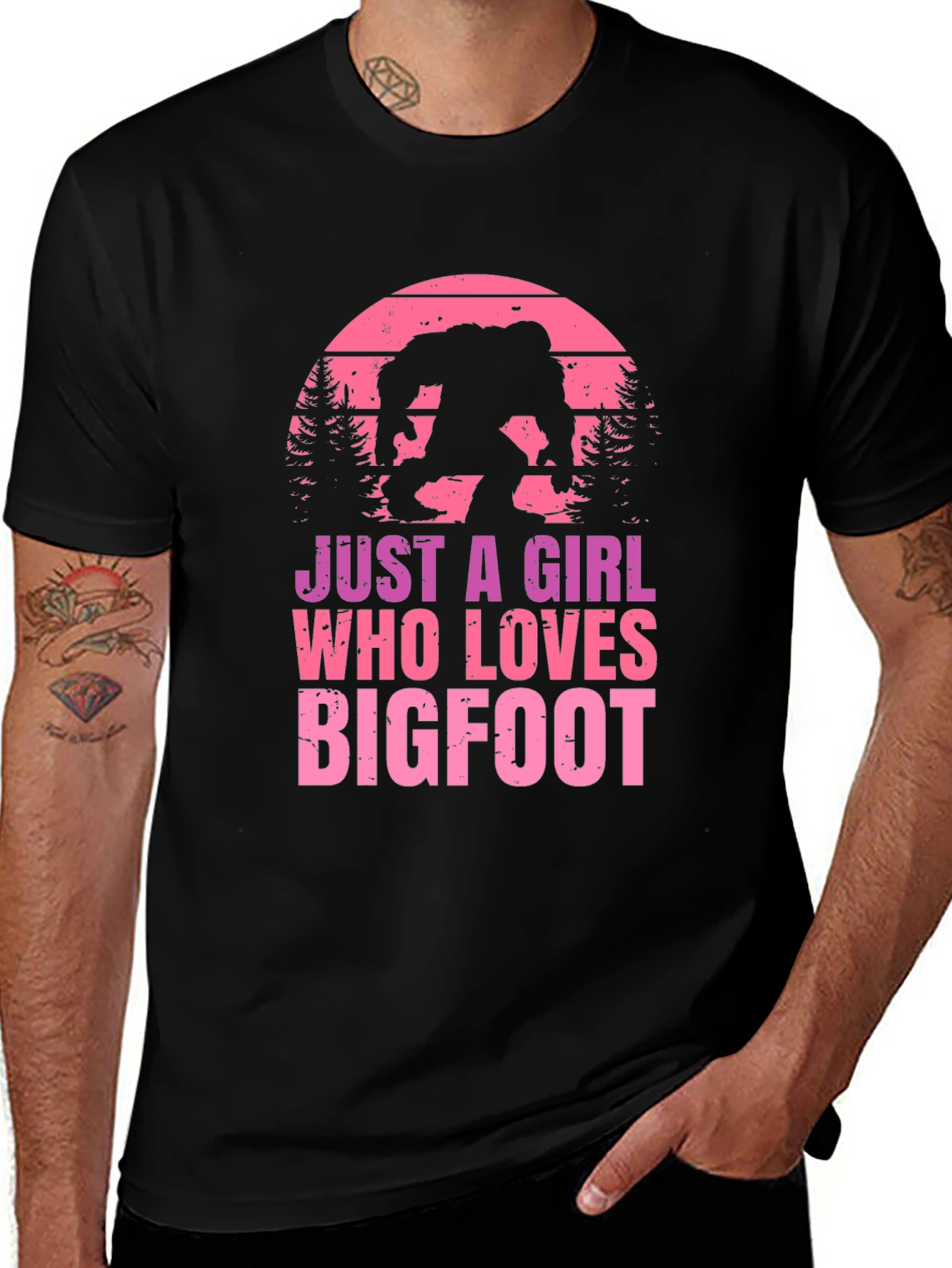 Just A Girl Who Loves Bigfoot T-Shirt