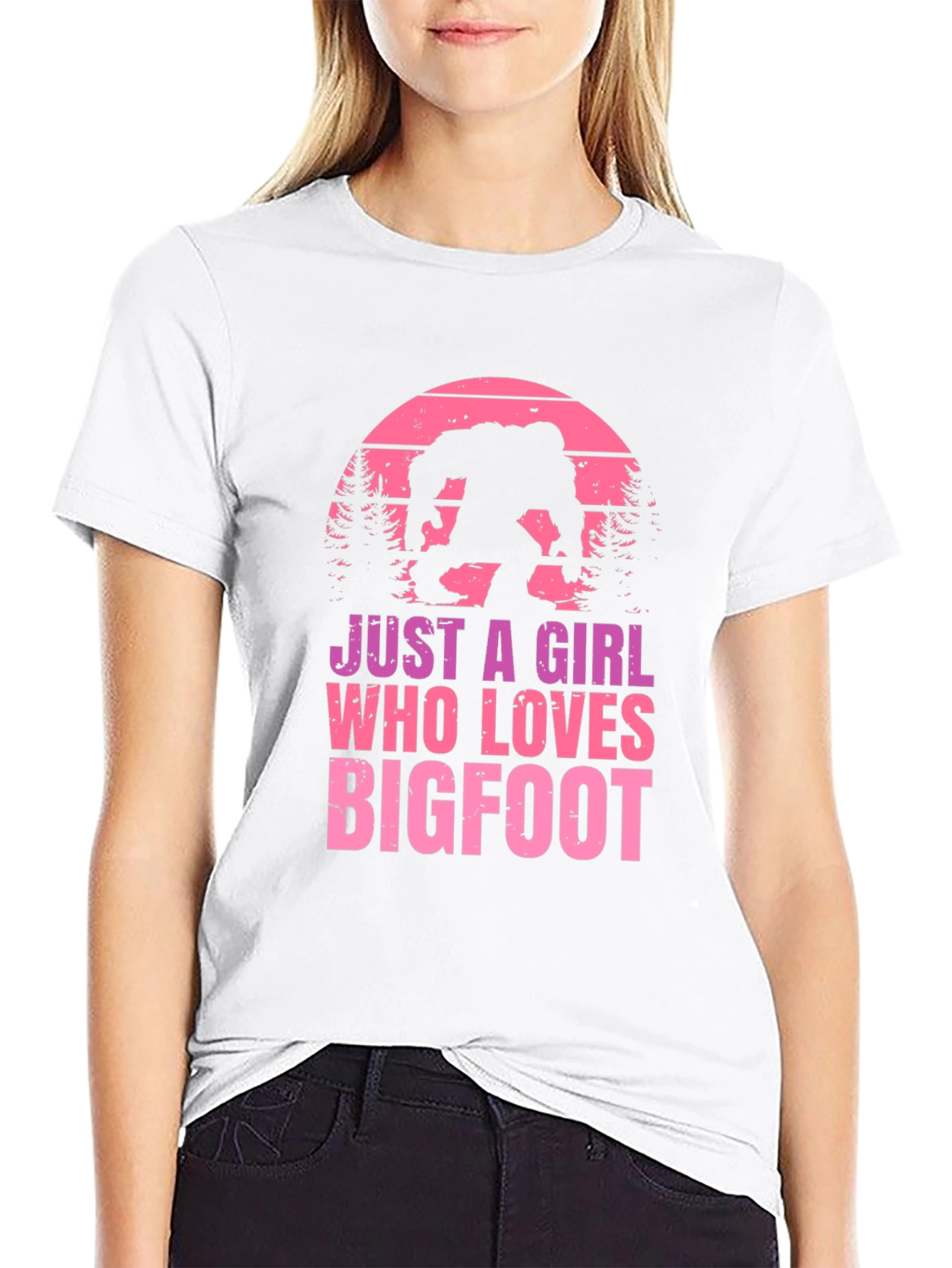 Just A Girl Who Loves Bigfoot T-Shirt
