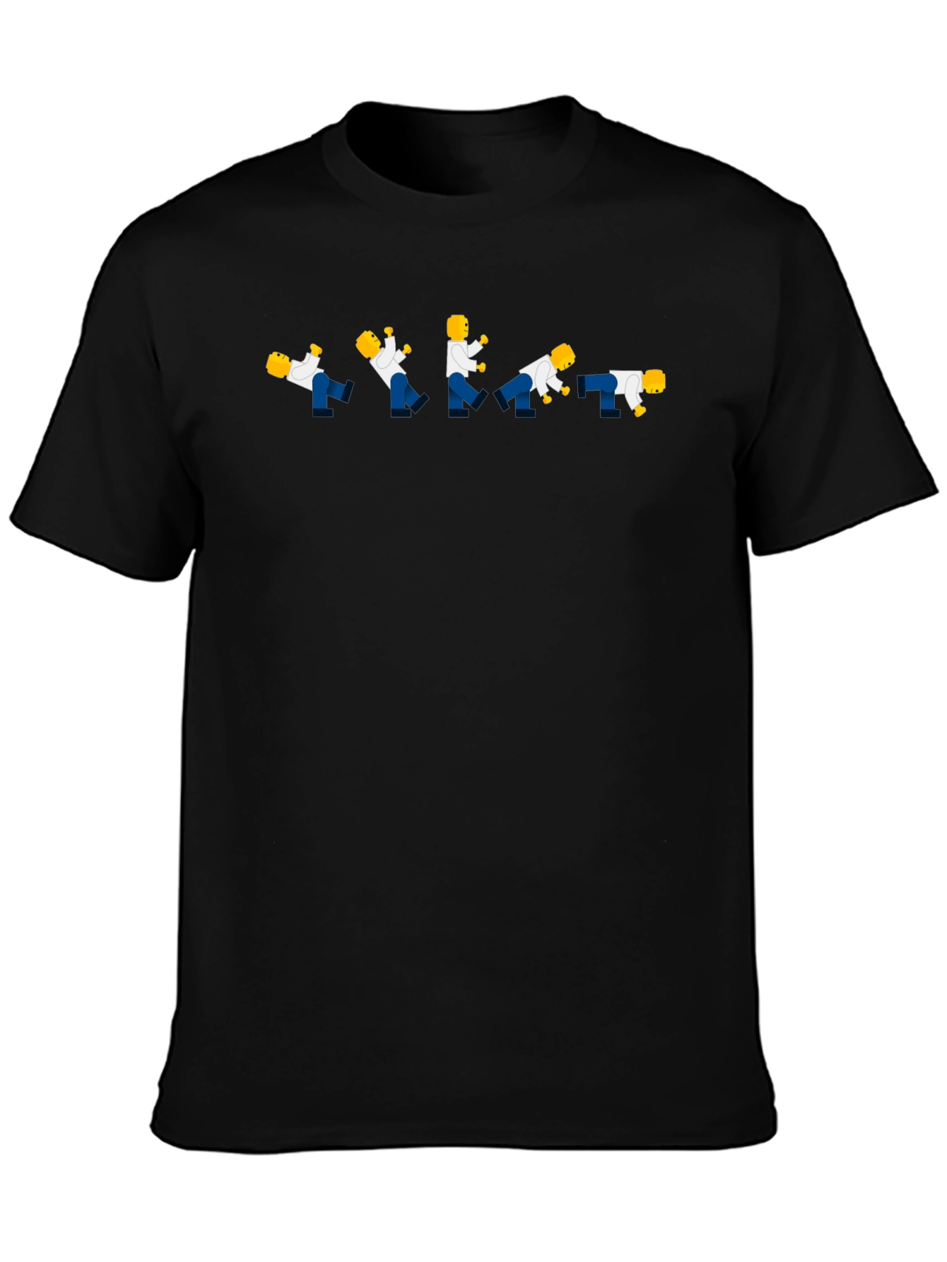 Homer Simpsons Falling T-Shirt - Black Graphic Tee