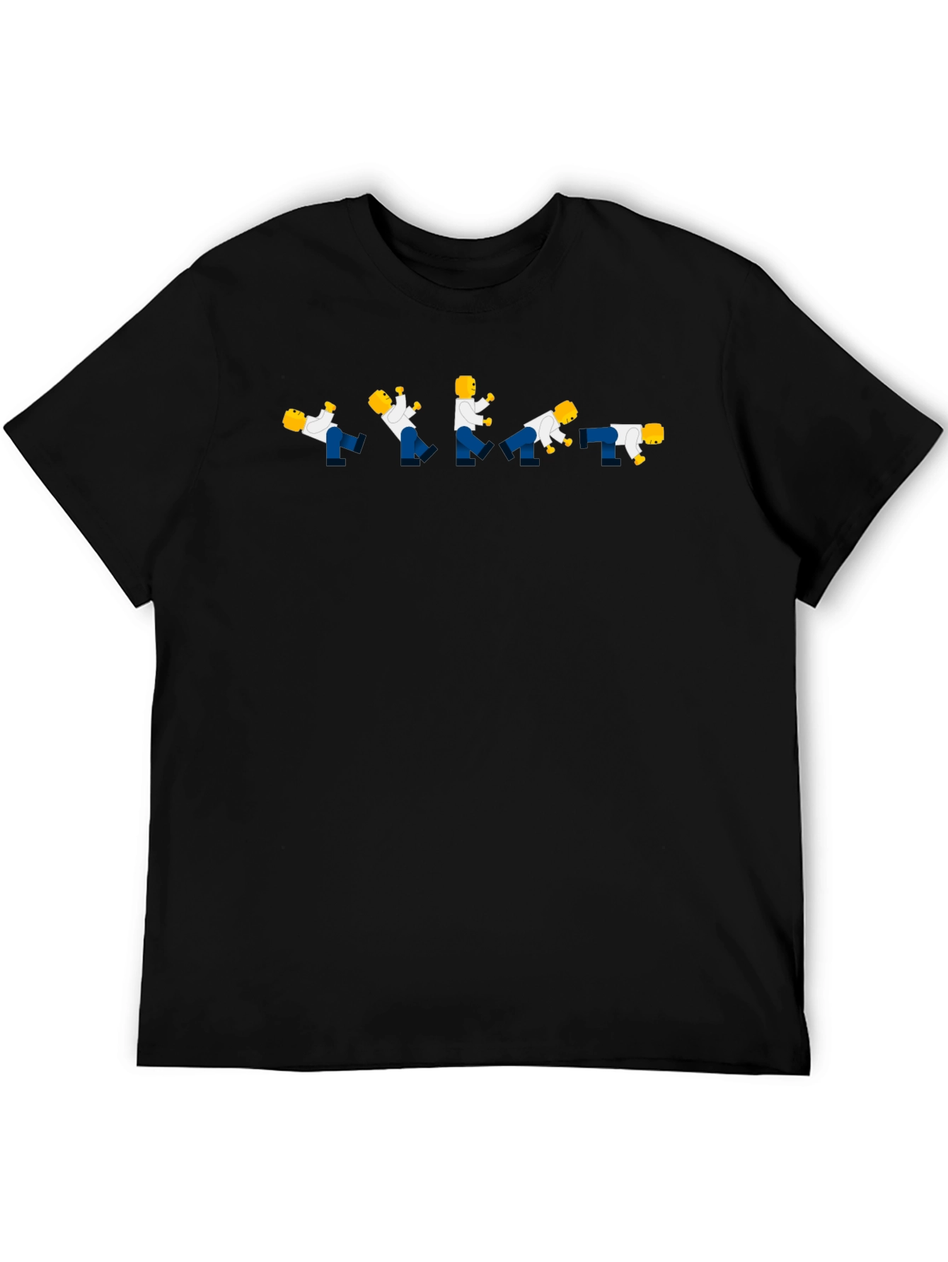 Homer Simpsons Falling T-Shirt - Black Graphic Tee