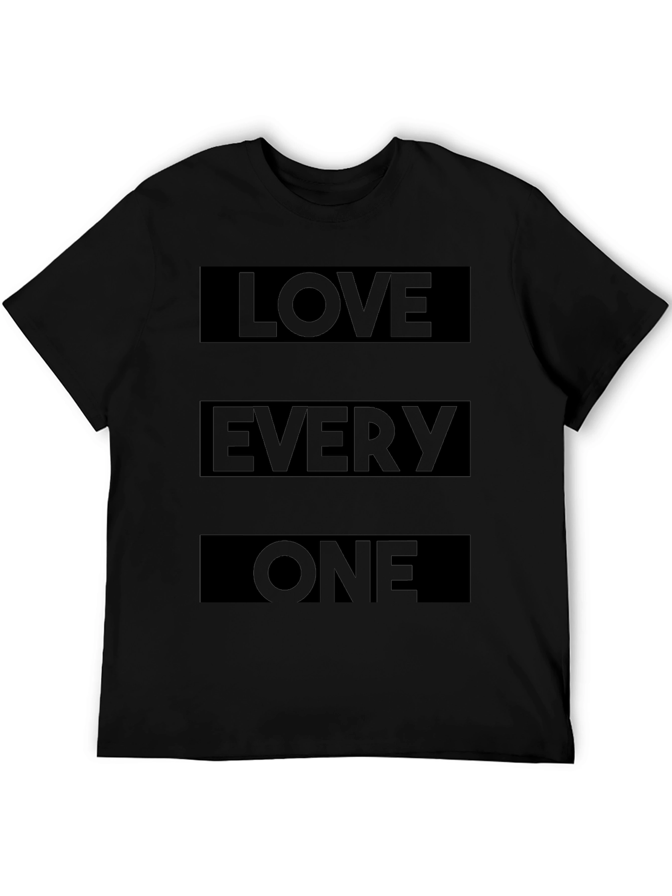 Love Everyone T-Shirt - Stylish Black Graphic Tee
