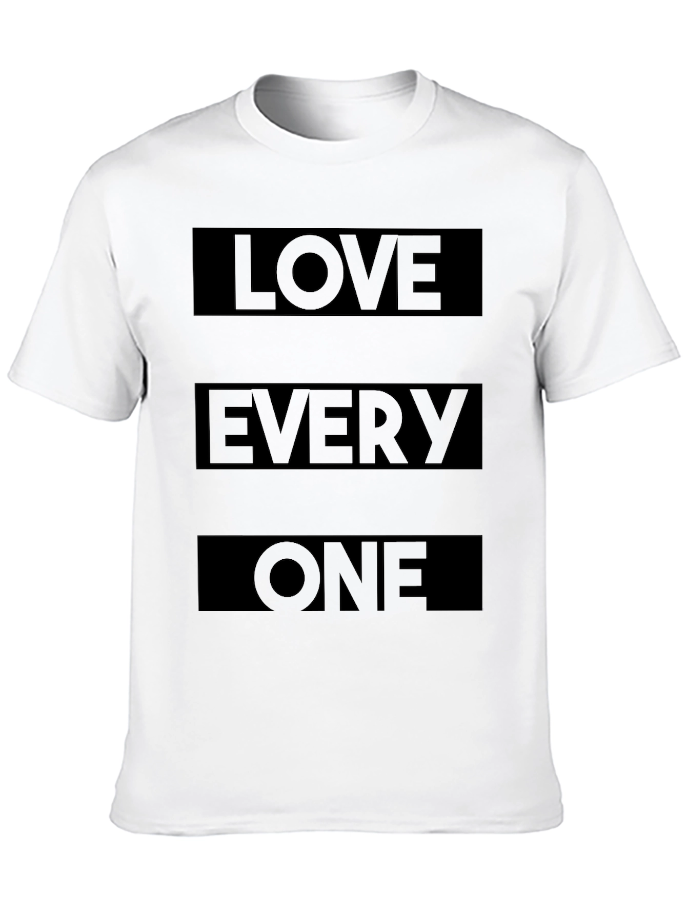 Love Everyone T-Shirt - Stylish Black Graphic Tee