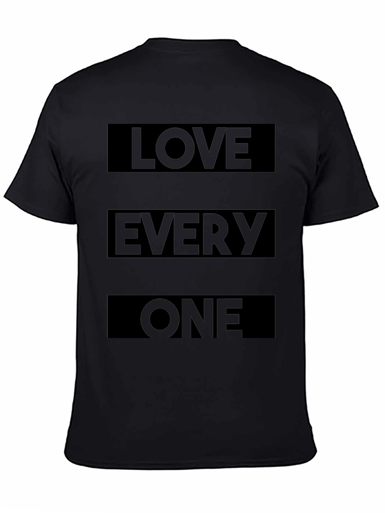 Love Everyone T-Shirt - Stylish Black Graphic Tee