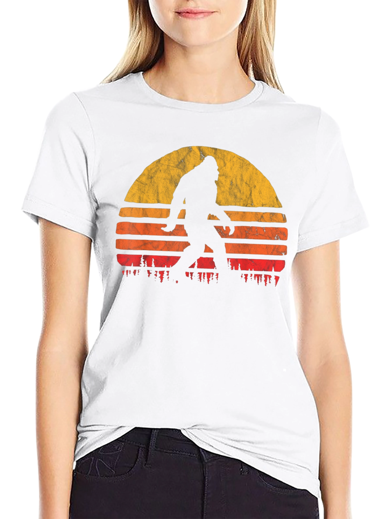 Bigfoot Sunset Graphic Tee - Mens Black T-Shirt