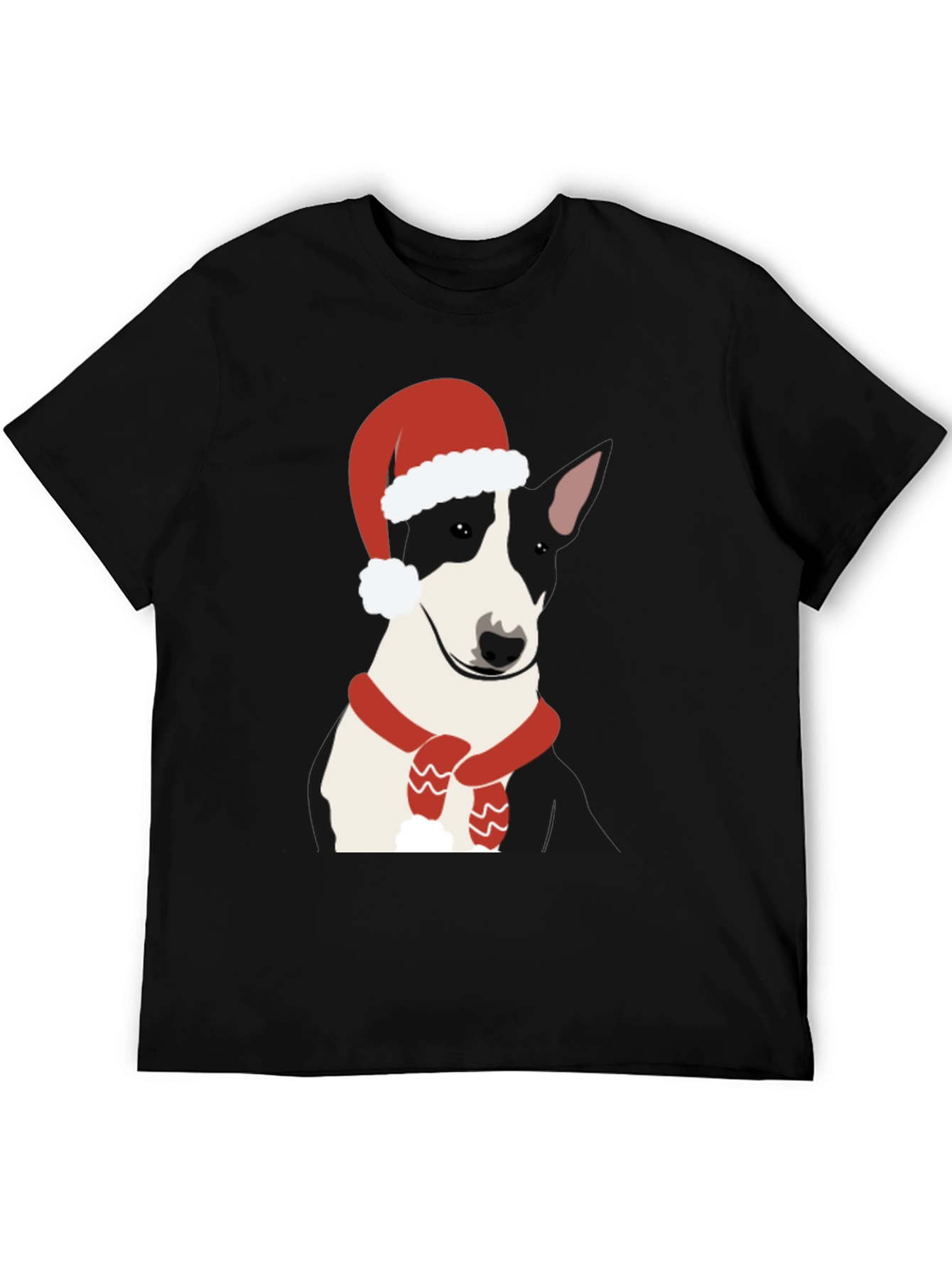 Bull Terrier Santa T-Shirt - Festive Dog Tee