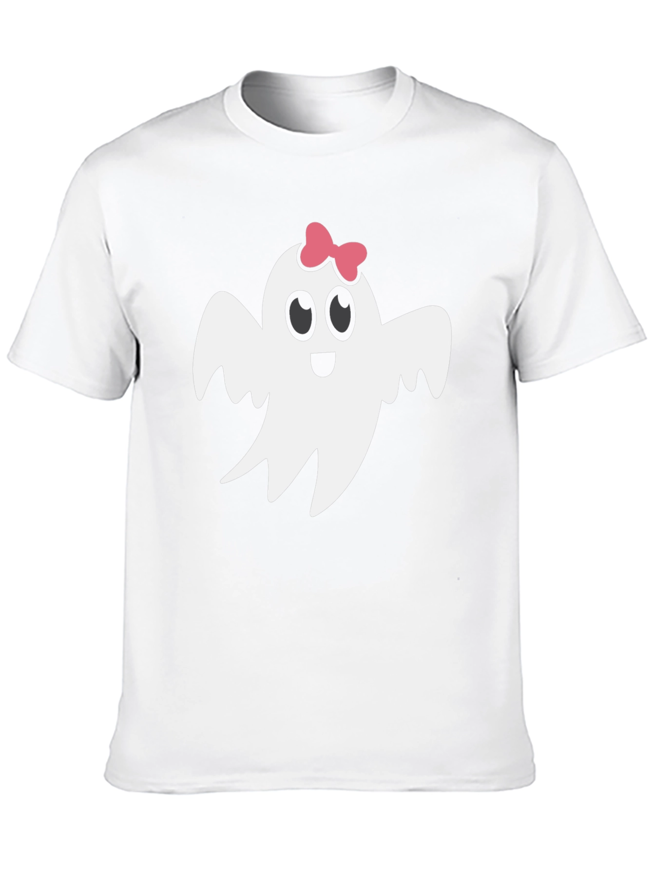 Cute Ghost with Bow T-Shirt - Halloween Style