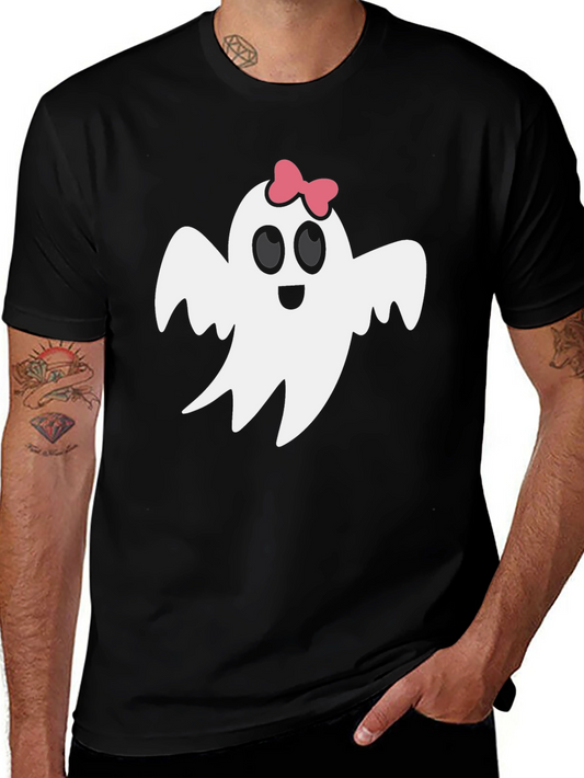 Cute Ghost with Bow T-Shirt - Halloween Style