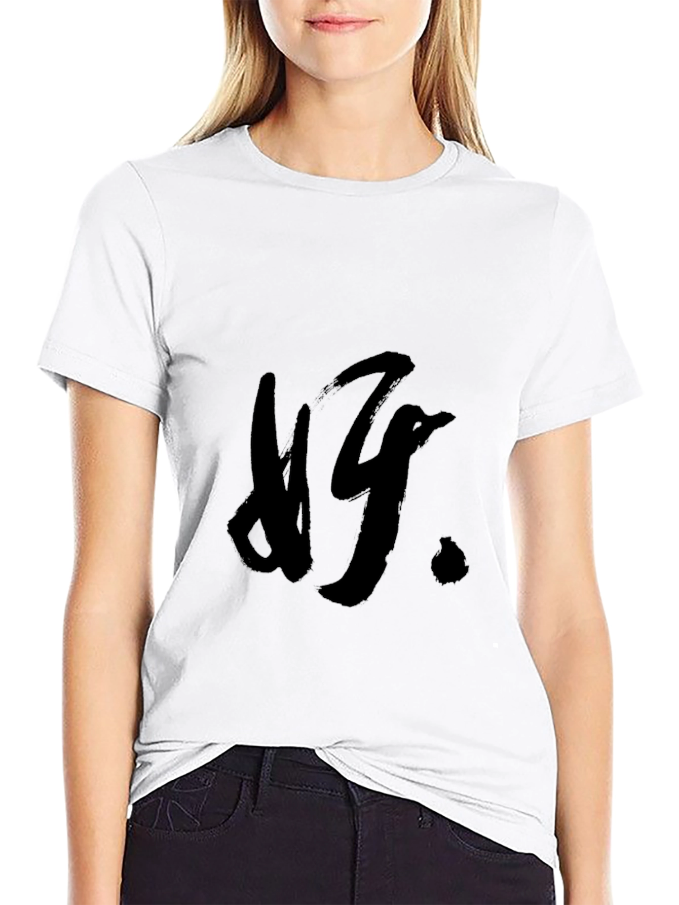 Mens Black T-Shirt with Abstract Design