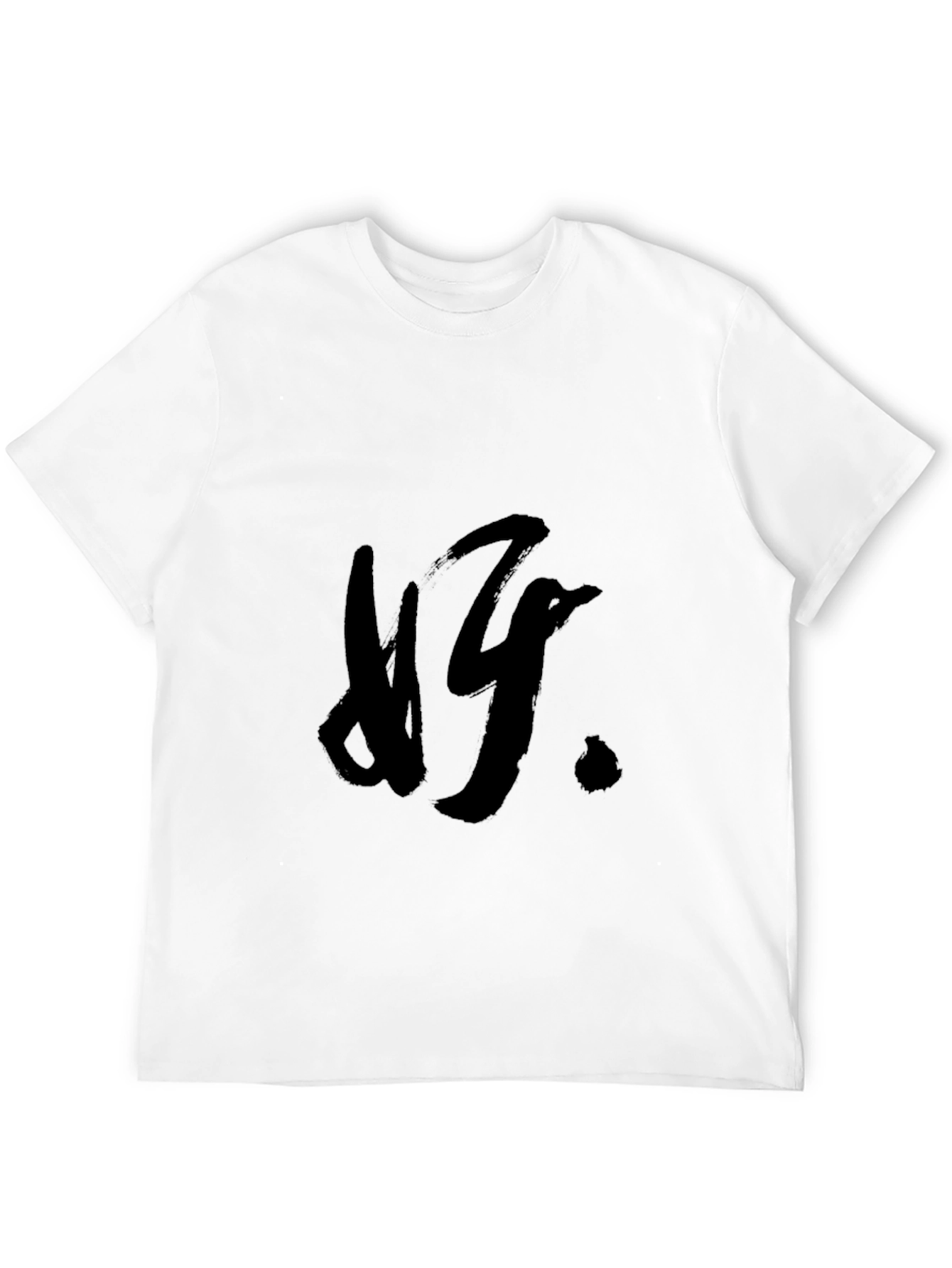Mens Black T-Shirt with Abstract Design