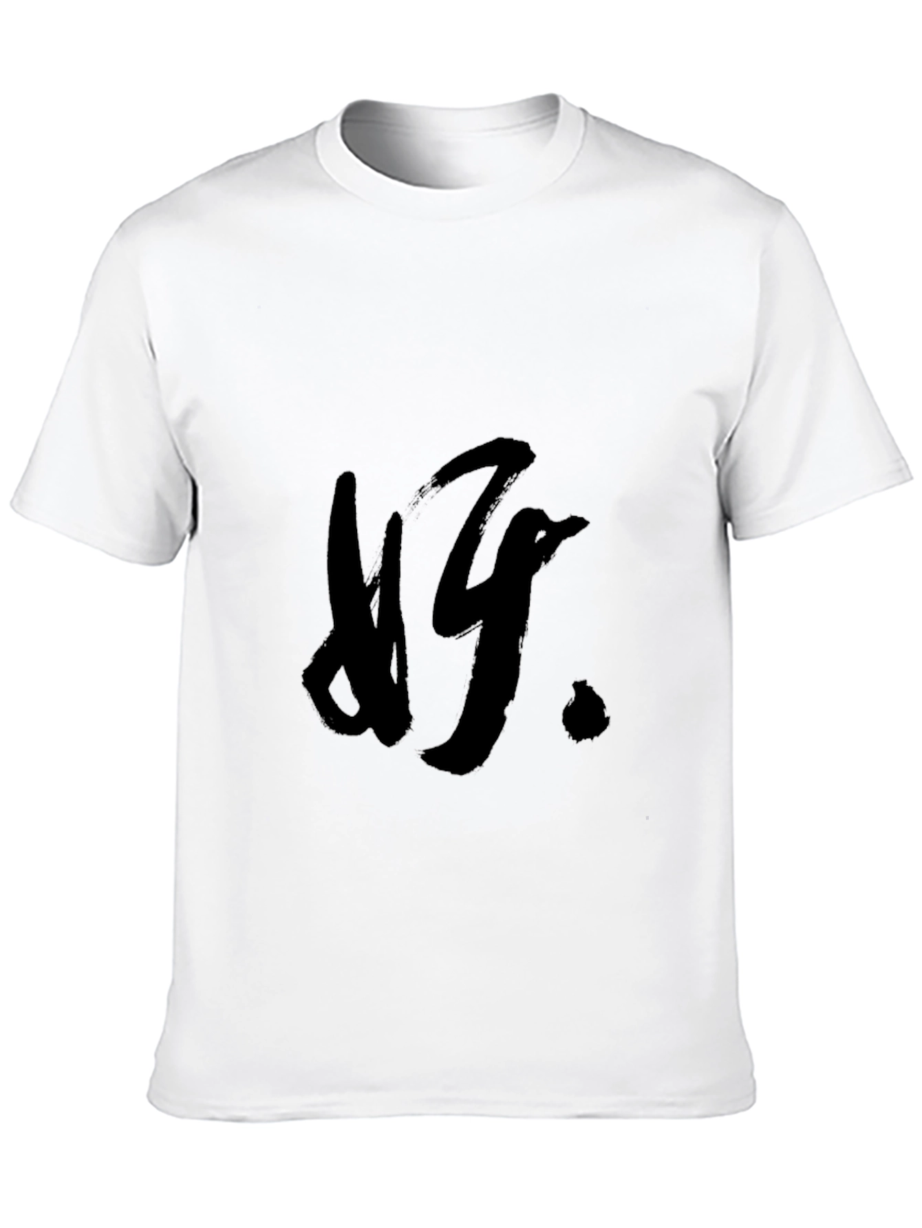 Mens Black T-Shirt with Abstract Design