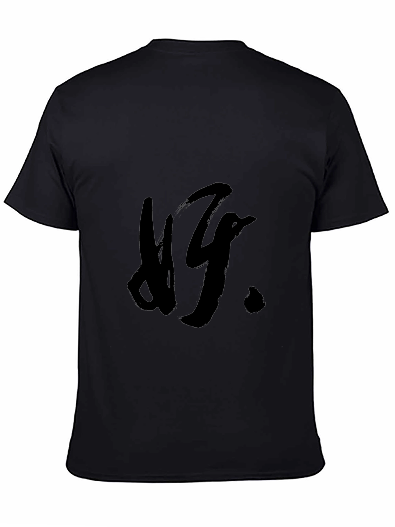 Mens Black T-Shirt with Abstract Design