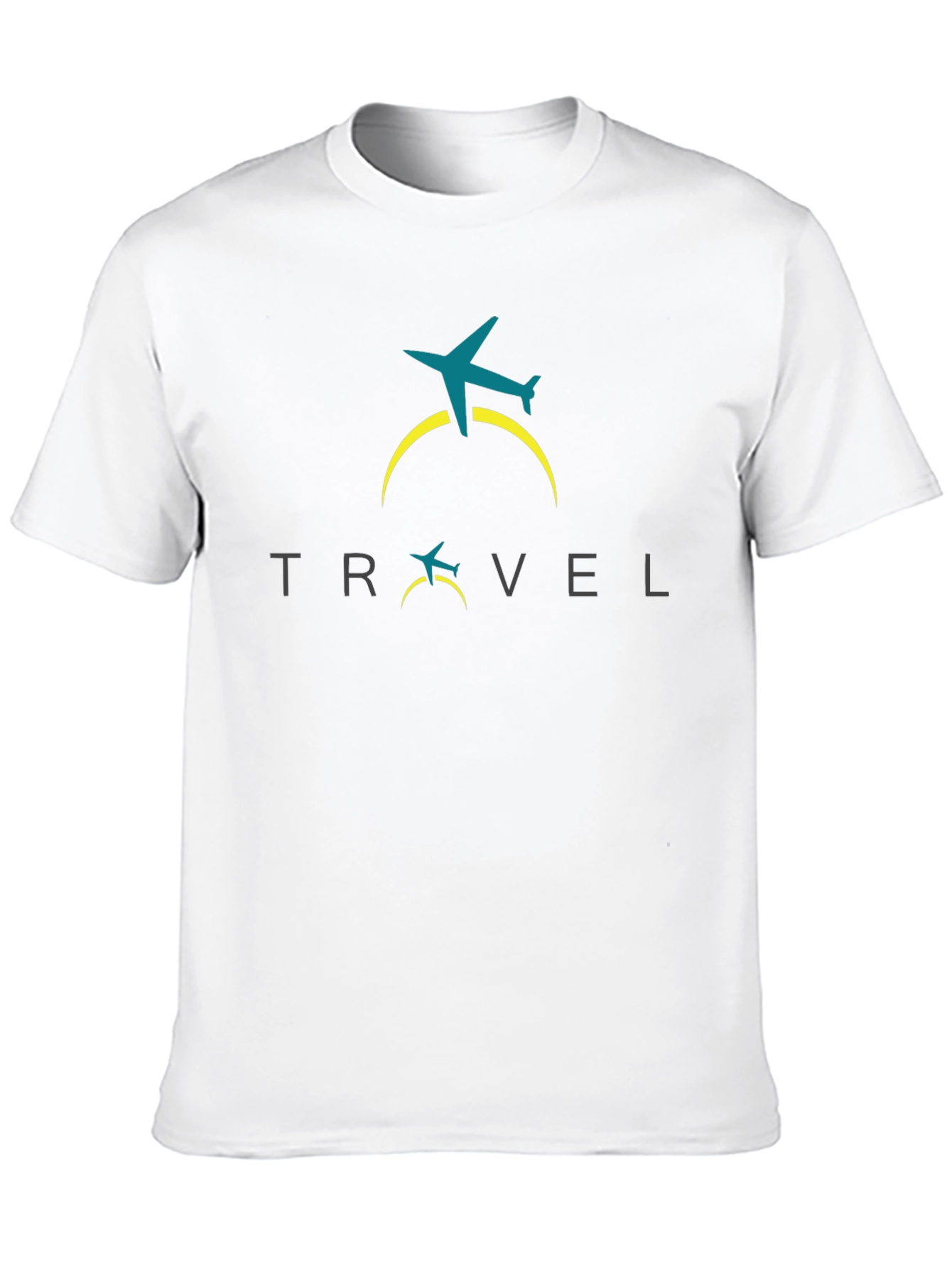 Travel Airplane Graphic T-Shirt - Black