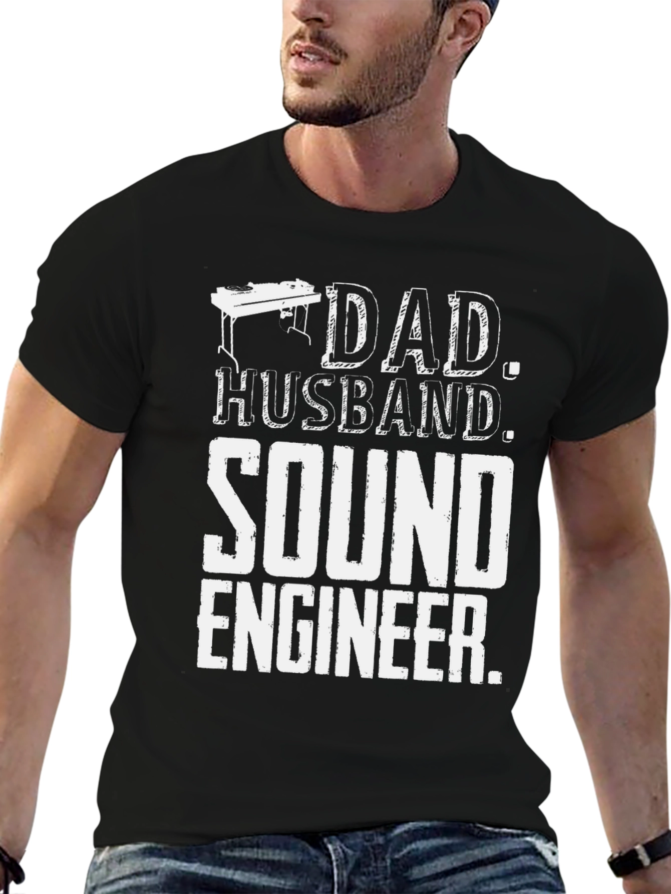 Dad Husband Sound Engineer T-Shirt - Audio Pro Tee