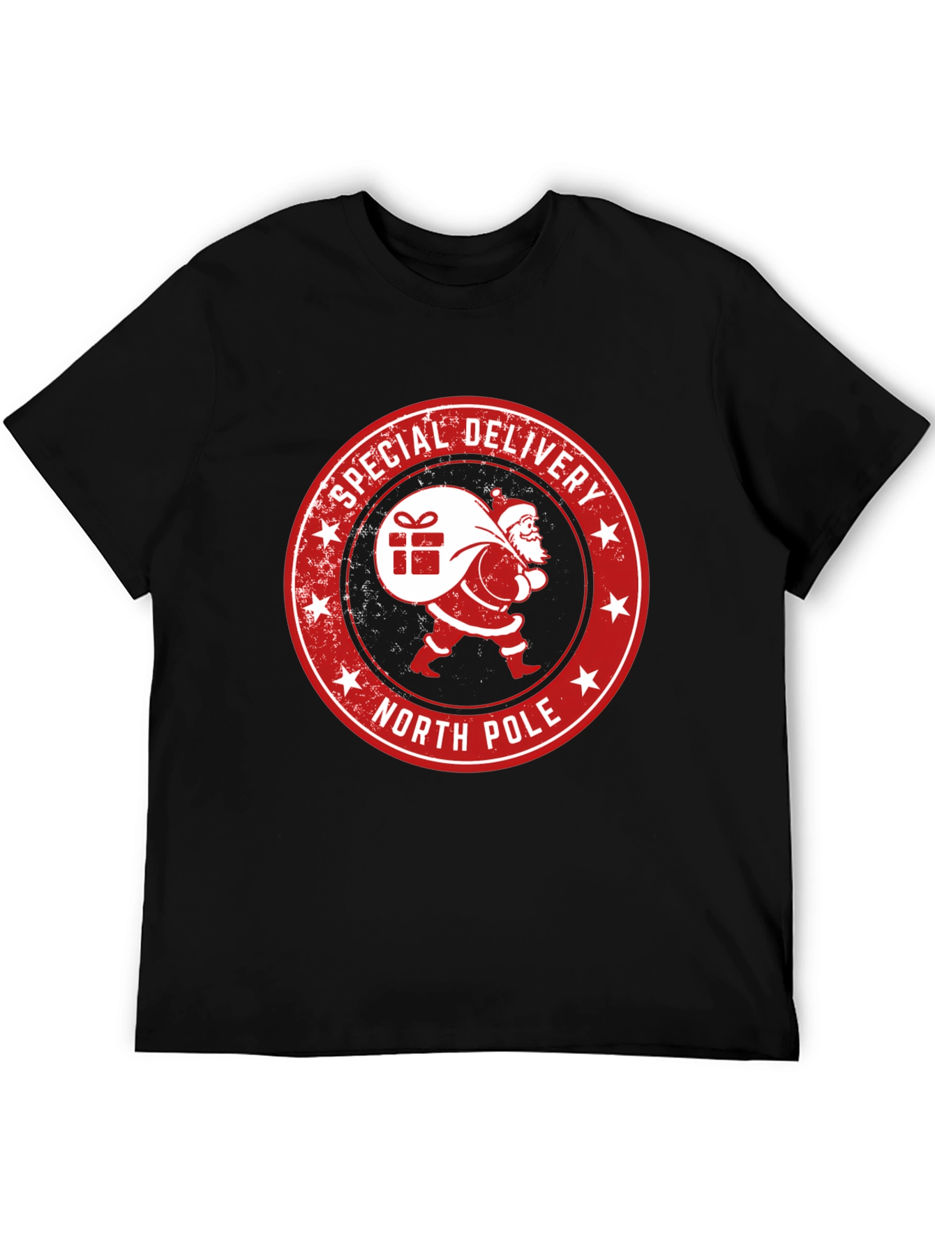 North Pole Special Delivery Santa Graphic Tee