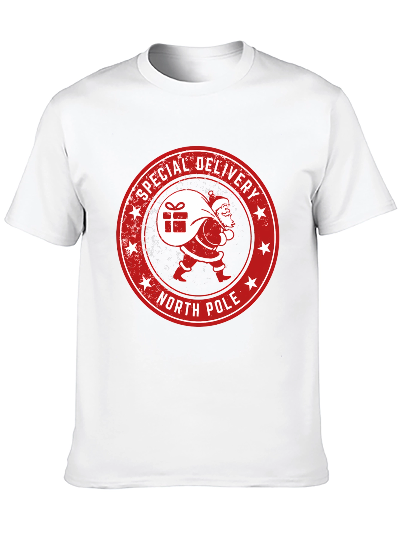 North Pole Special Delivery Santa Graphic Tee