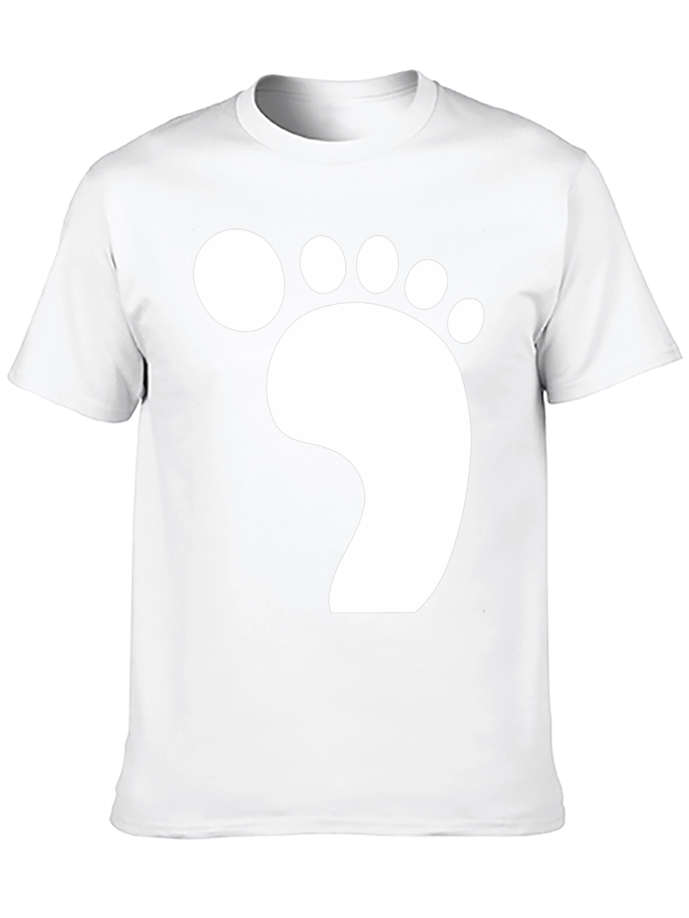 Footprint Graphic T-Shirt - Casual Black Tee