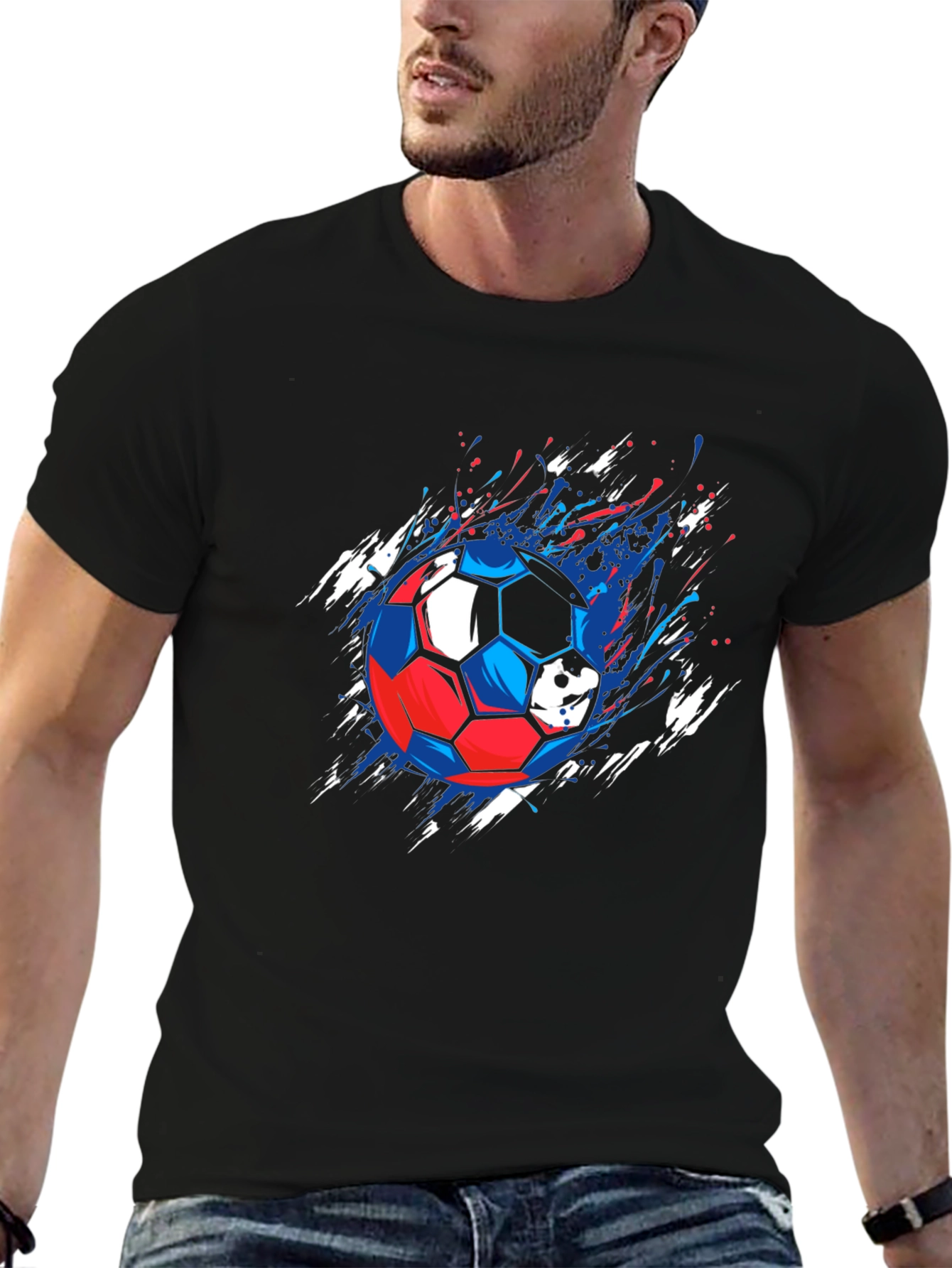 Mens Graphic Soccer Ball Tee