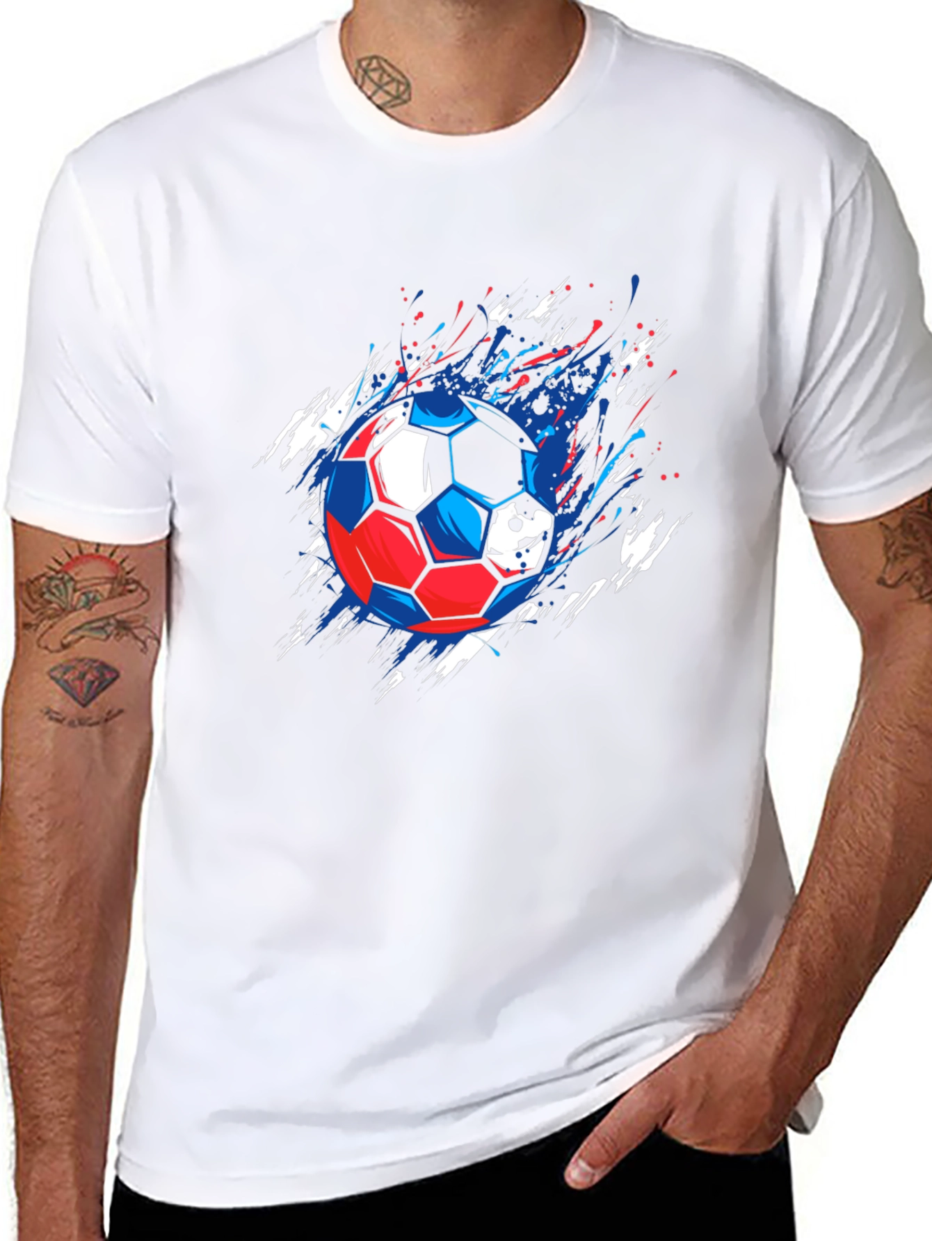 Mens Graphic Soccer Ball Tee
