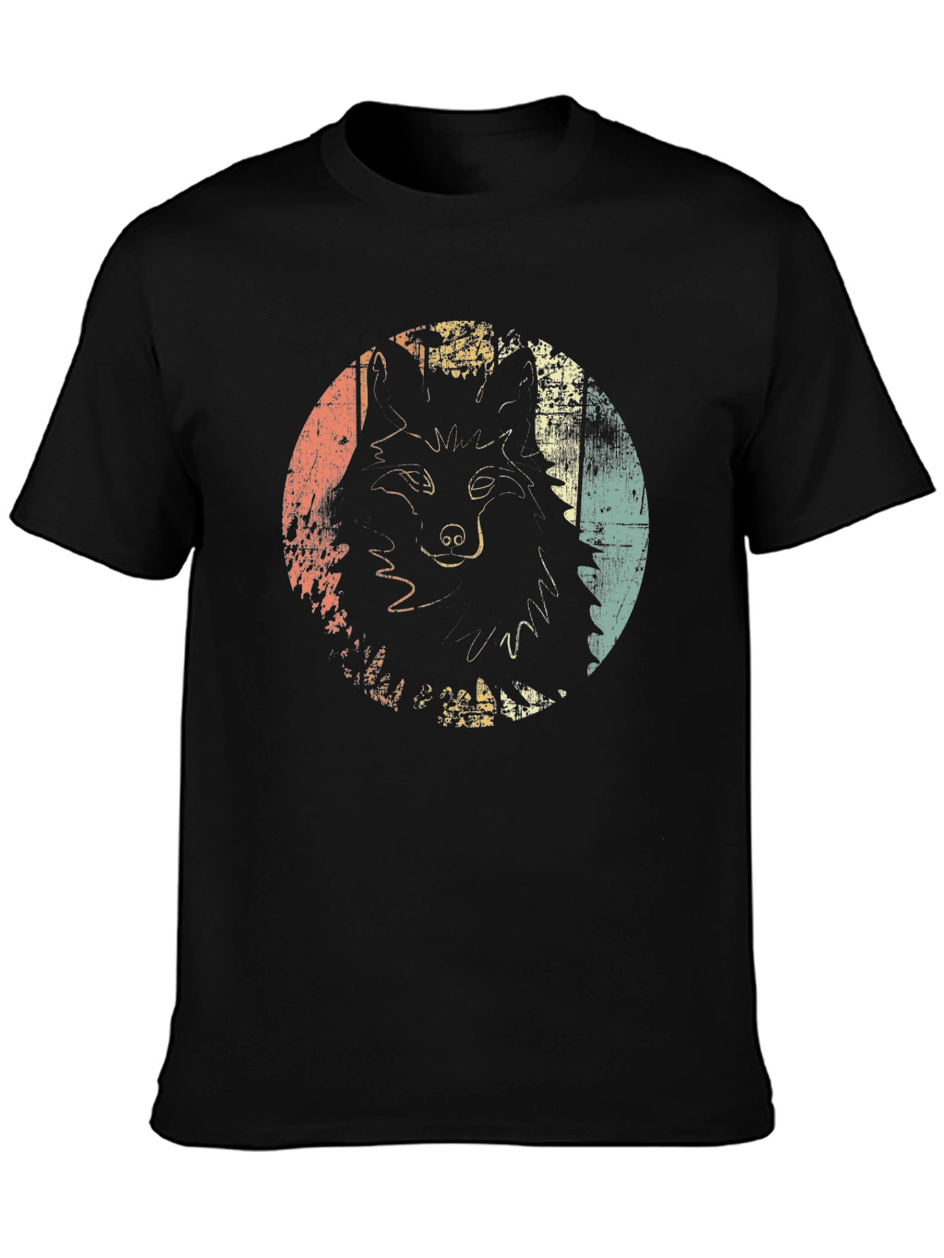 Retro Wolf Graphic T-Shirt