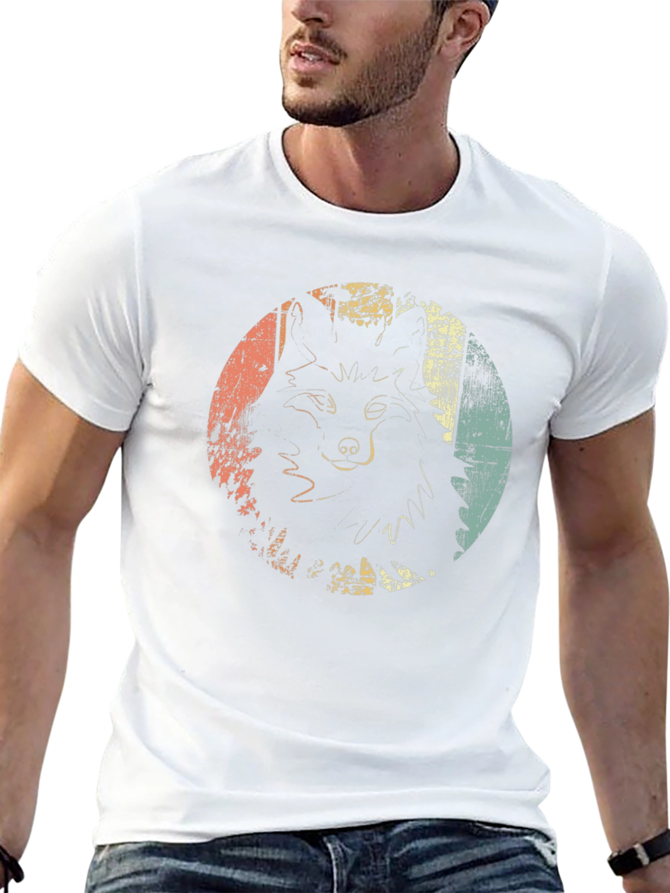 Retro Wolf Graphic T-Shirt