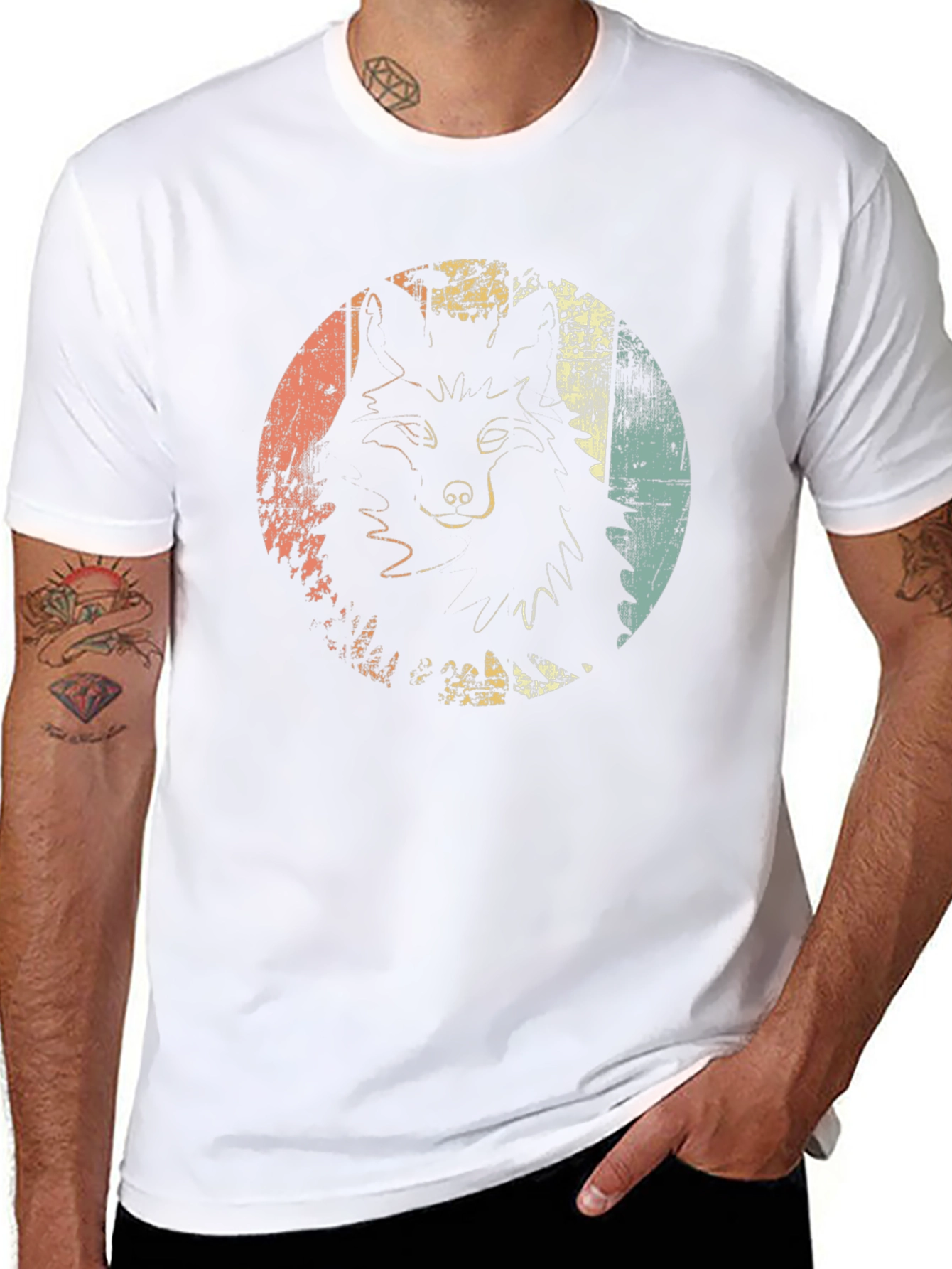 Retro Wolf Graphic T-Shirt