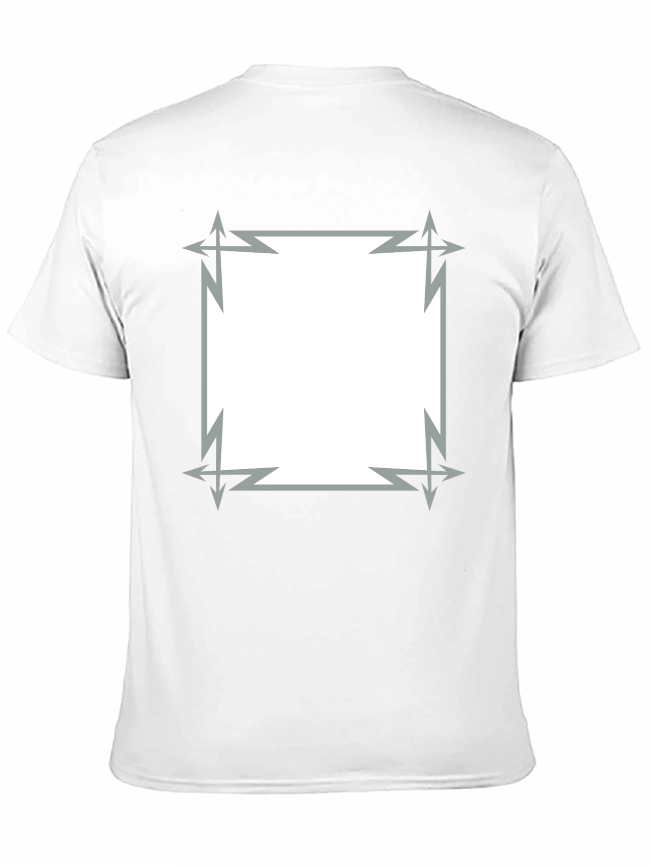 Edgy Graphic Tee - Black T-Shirt with Square Design